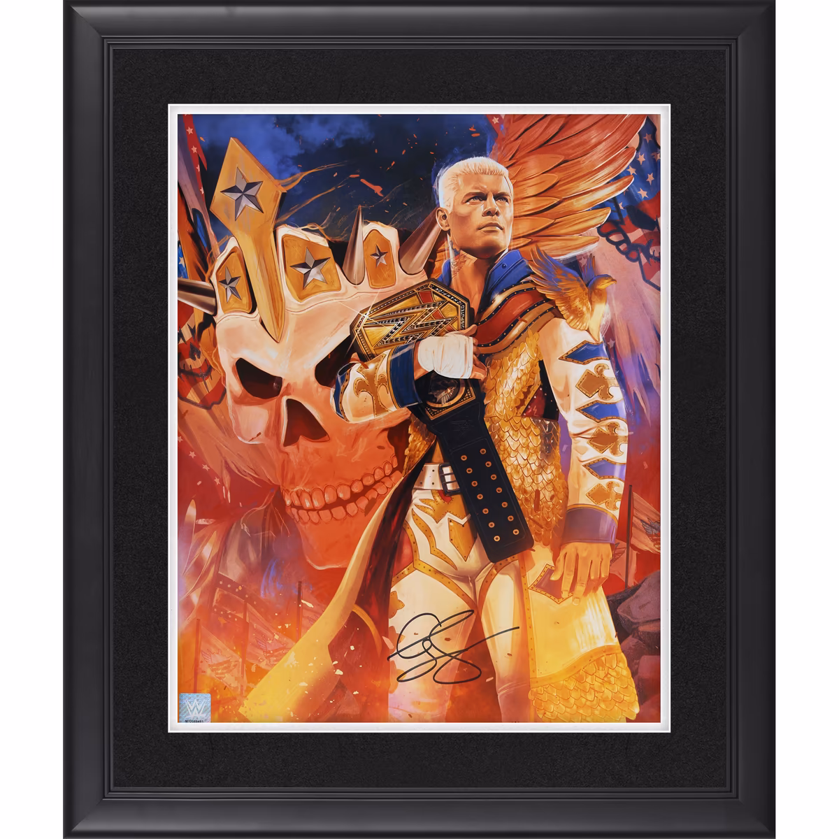 Cody Rhodes WWE Autographed Framed 16" x 20" WrestleMania Jonathan Bartlett Art Print 2 Cody Rhodes WWE Autographed Framed 16" x 20" WrestleMania Jonathan Bartlett Art Print