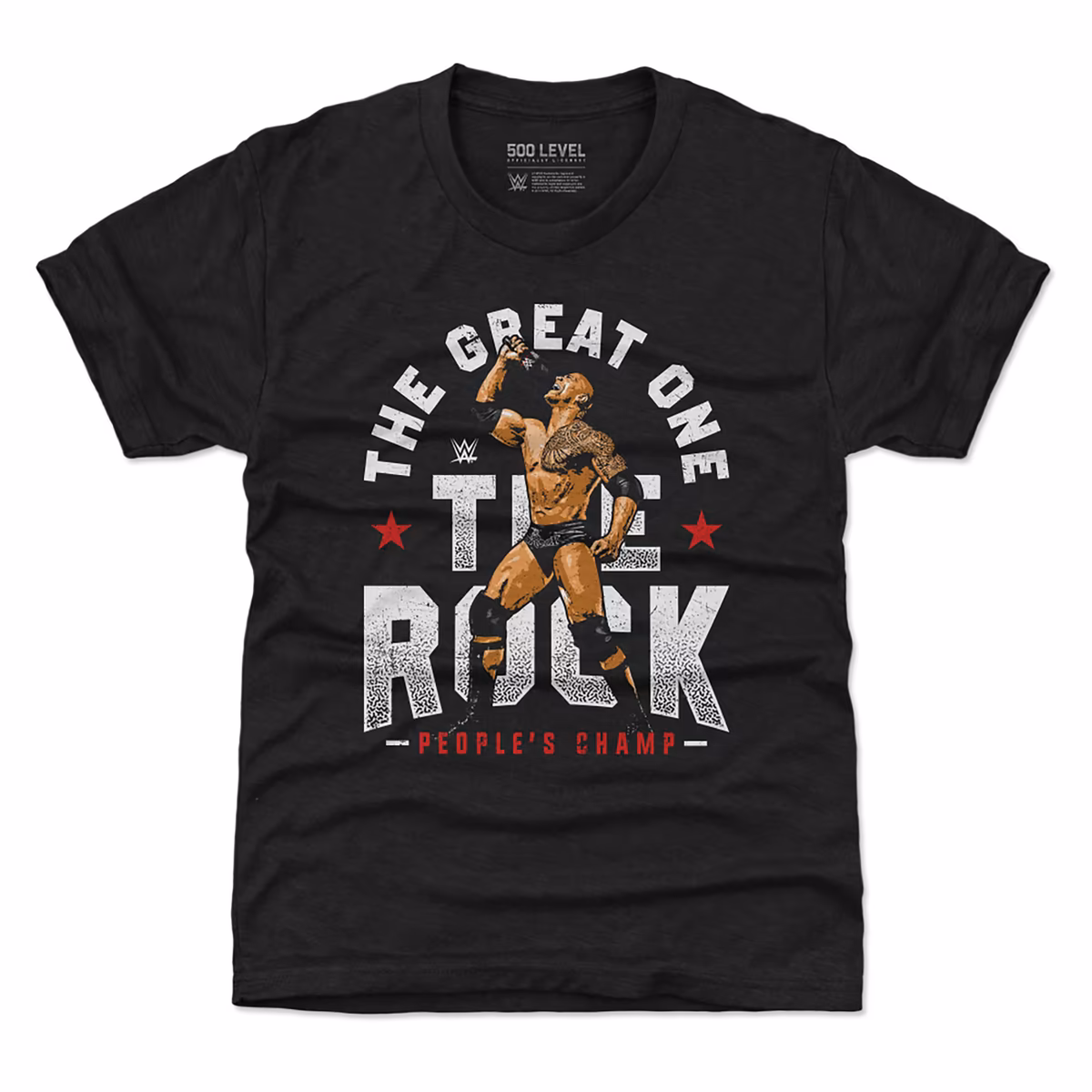 Youth 500 Level Heather Black The Rock The Great One T-Shirt 3 Youth 500 Level Heather Black The Rock The Great One T-Shirt