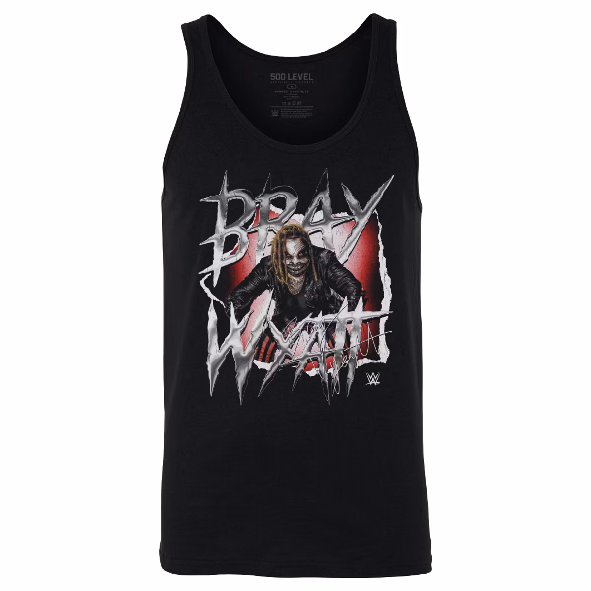 Men's 500 Level Black Bray Wyatt Metallic Tank Top 1 Men's 500 Level Black Bray Wyatt Metallic Tank Top