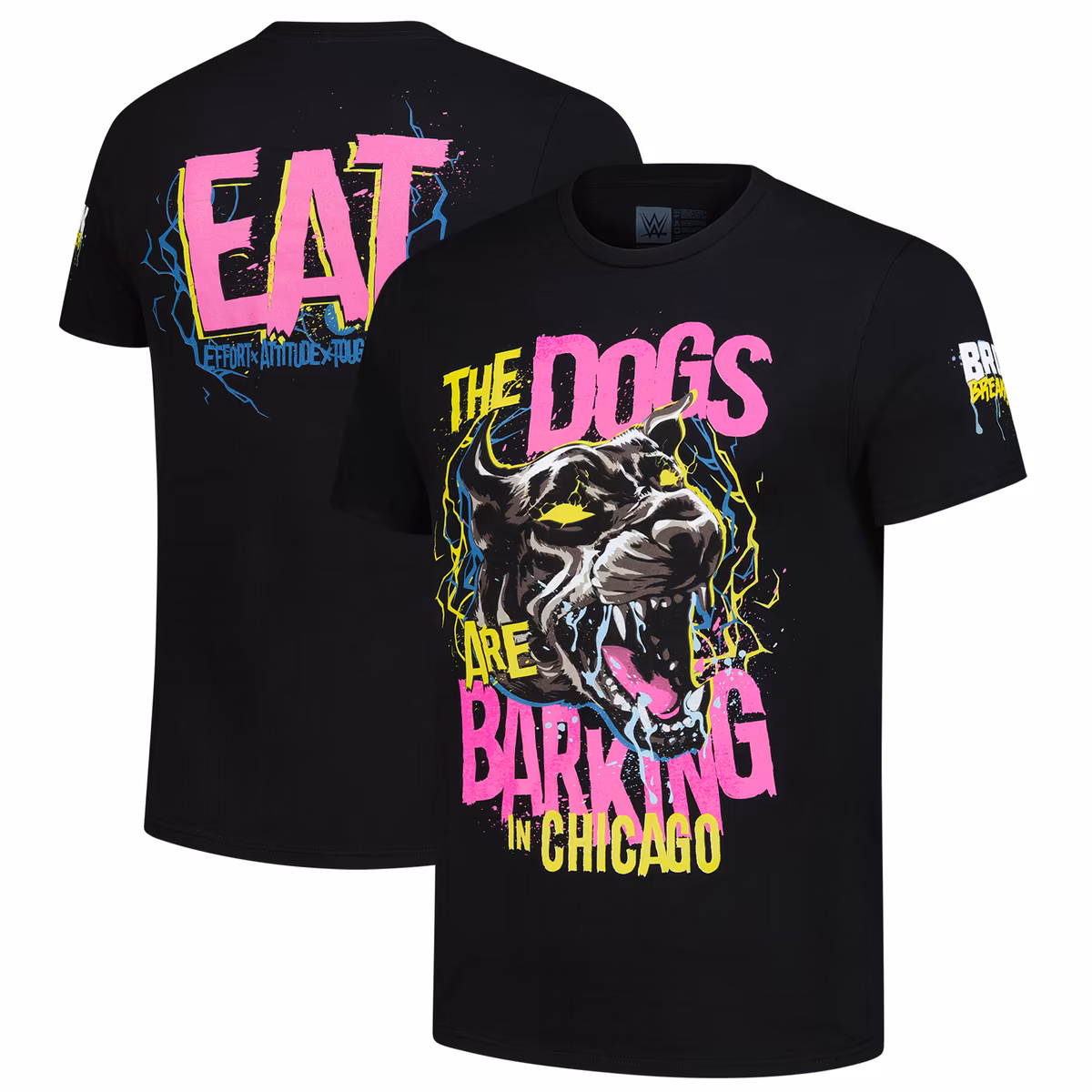 Men's Black Bron Breakker The Dogs Are Barking in Chicago T-Shirt 2 Men's Black Bron Breakker The Dogs Are Barking in Chicago T-Shirt