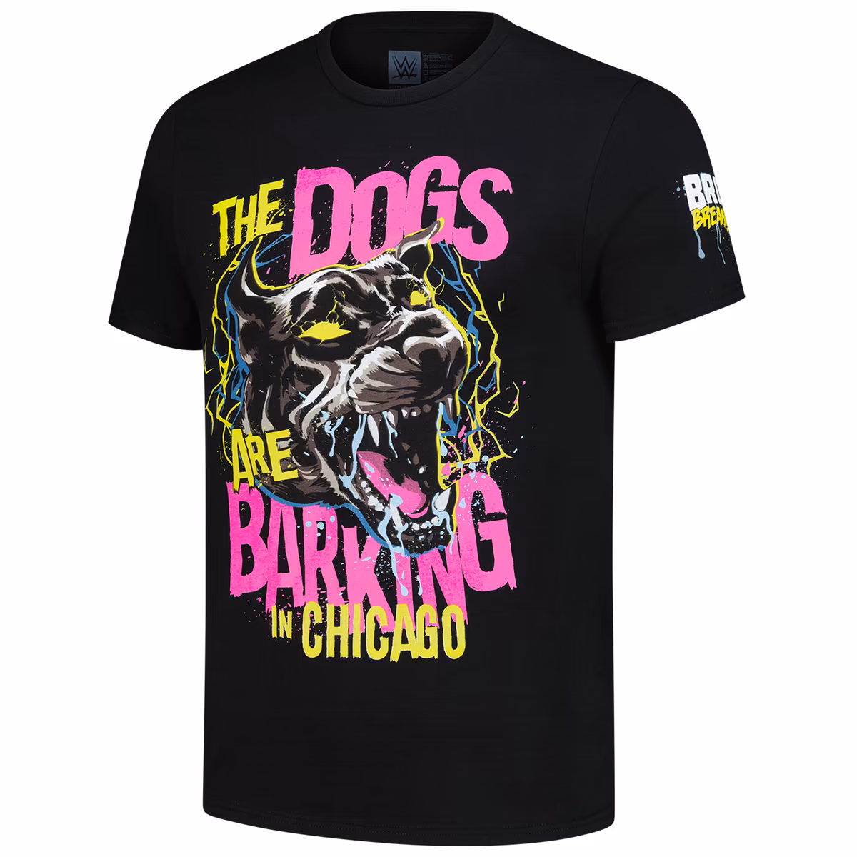 Men's Black Bron Breakker The Dogs Are Barking in Chicago T-Shirt 3 Men's Black Bron Breakker The Dogs Are Barking in Chicago T-Shirt