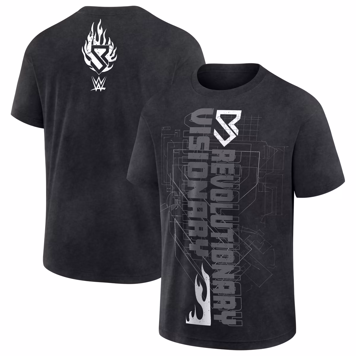 Men's Black Seth Rollins Vertical Revolutionary Visionary T-Shirt