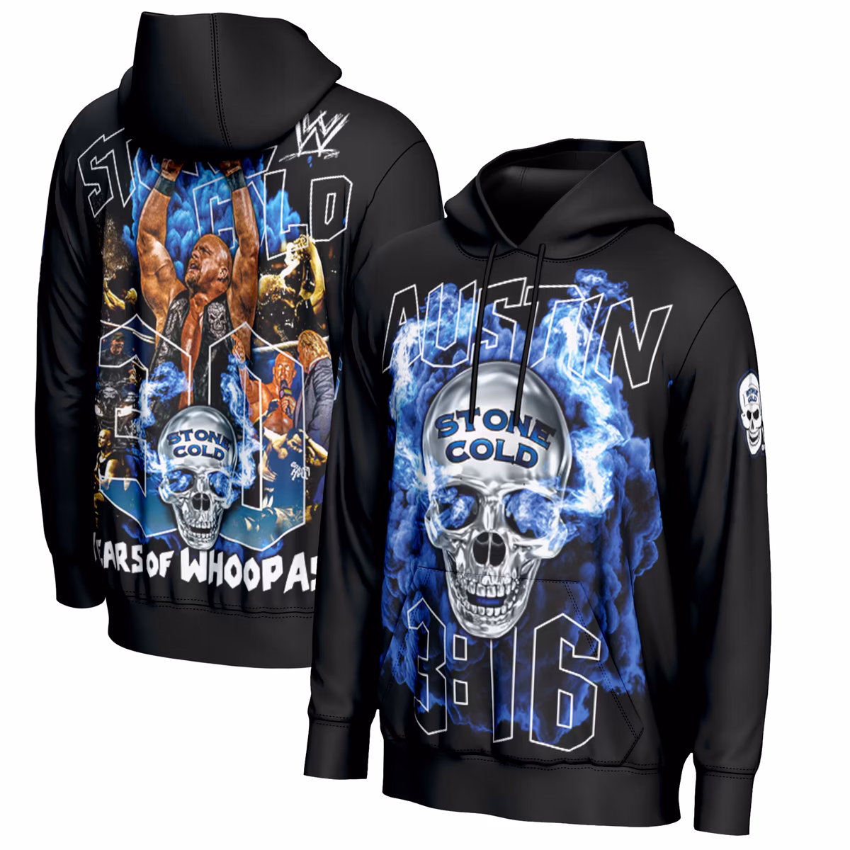 Men's ProSphere Black "Stone Cold" Steve Austin 30th Anniversary Hoodie