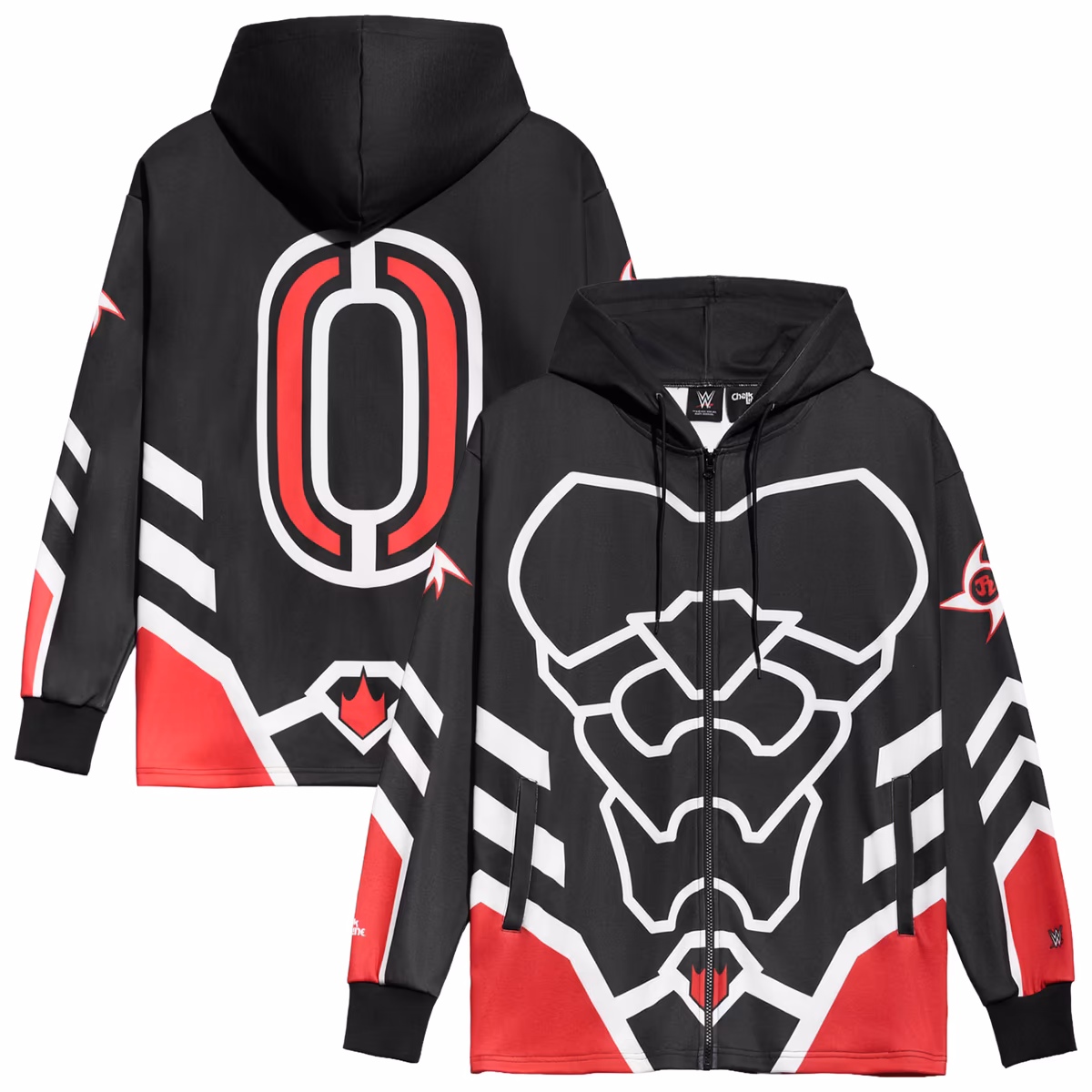 Men's Chalk Line Black/Red Penta Entrance Full-Zip Hoodie