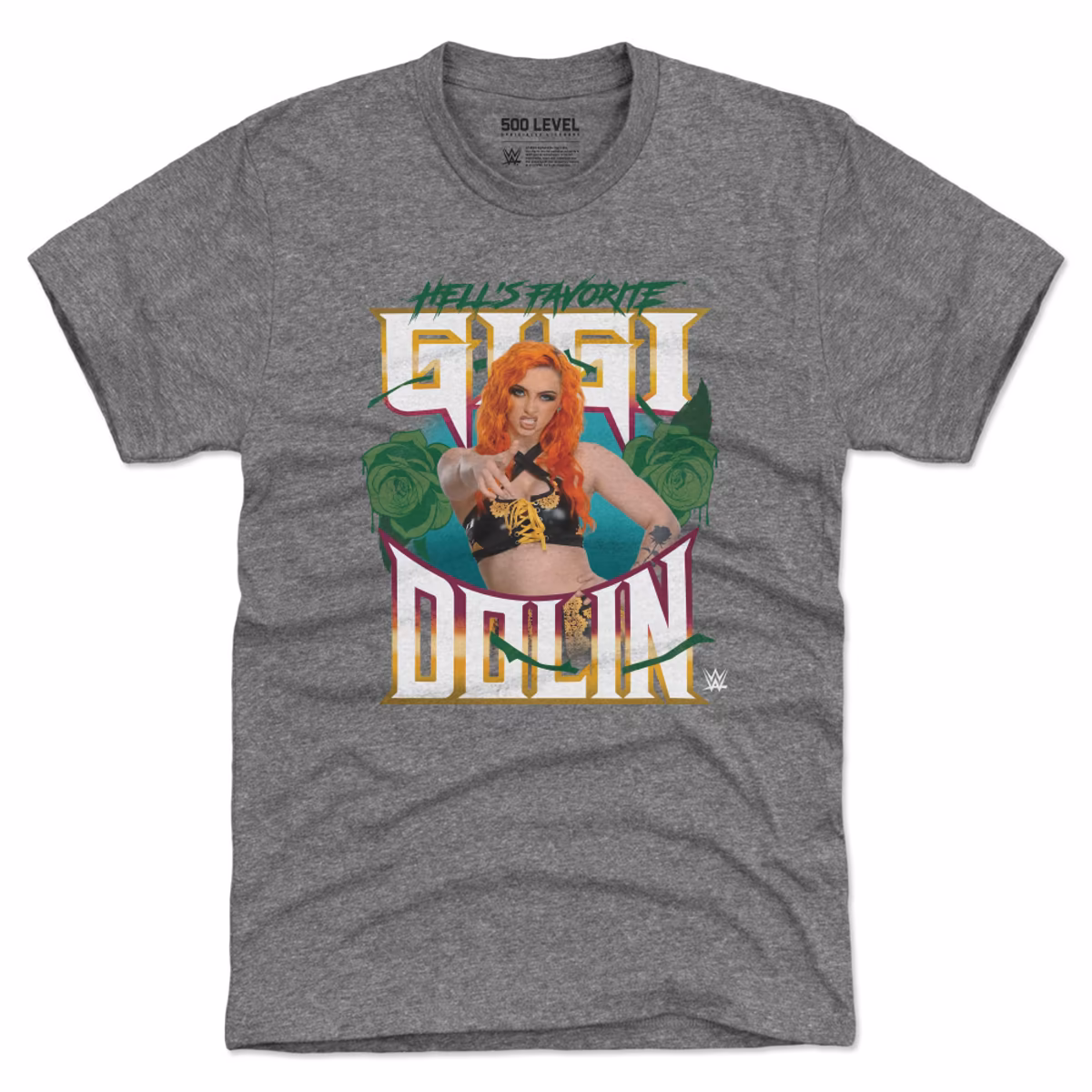 Men's 500 Level Heather Gray Gigi Dolin Hell's Favorite Tri-Blend T-Shirt