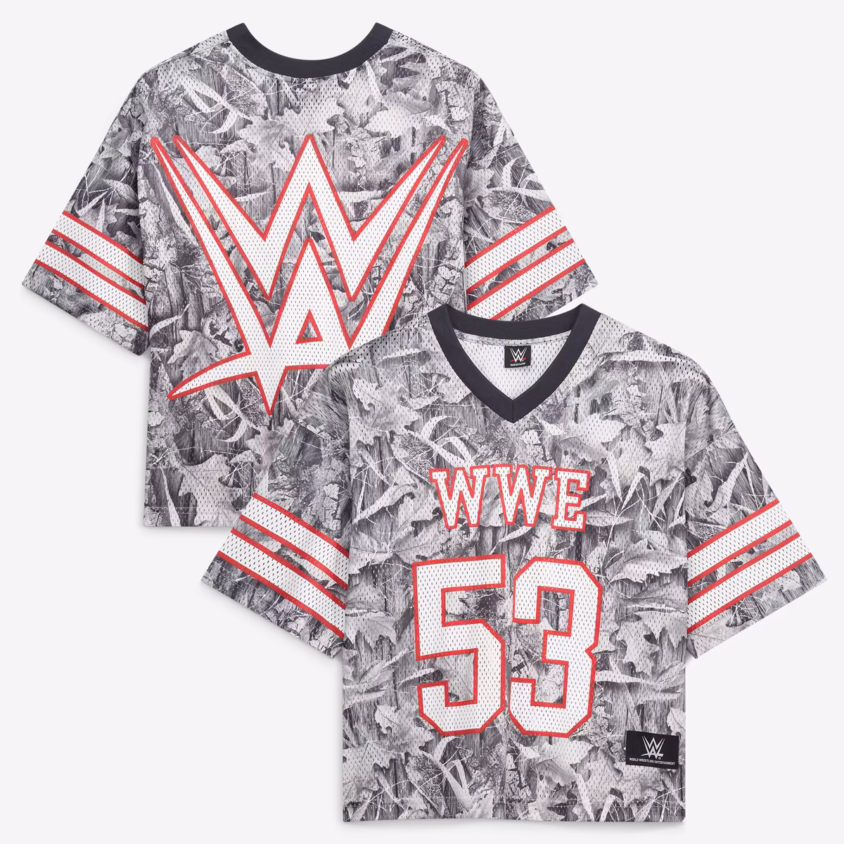 Men's Camo WWE Mesh V-Neck Jersey