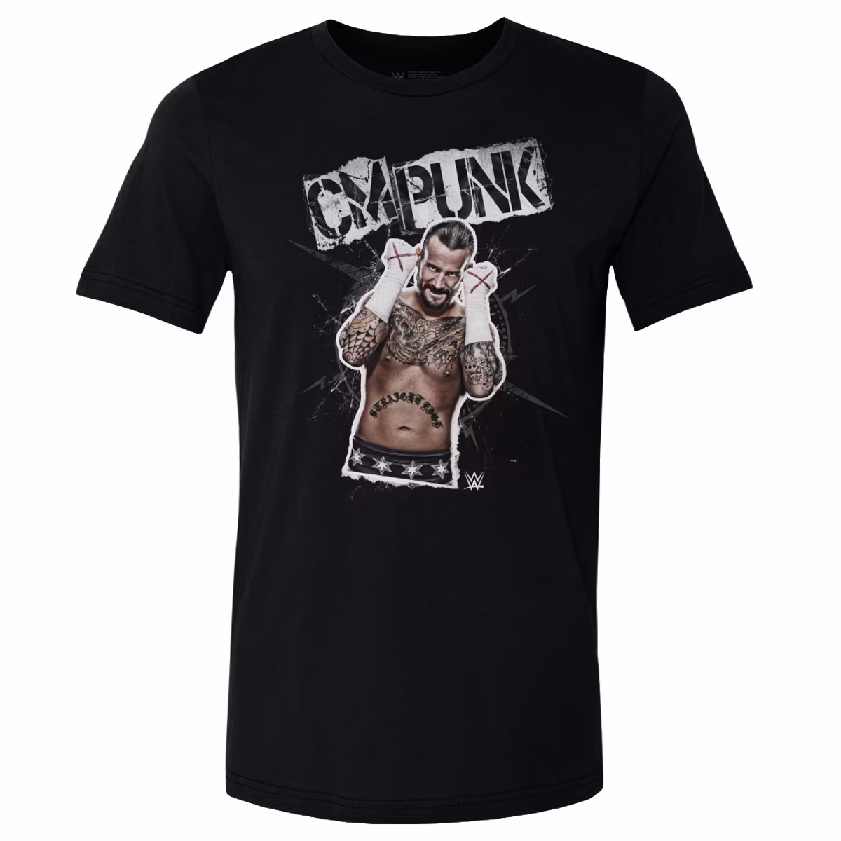 Men's 500 Level Black CM Punk Grunge T-Shirt