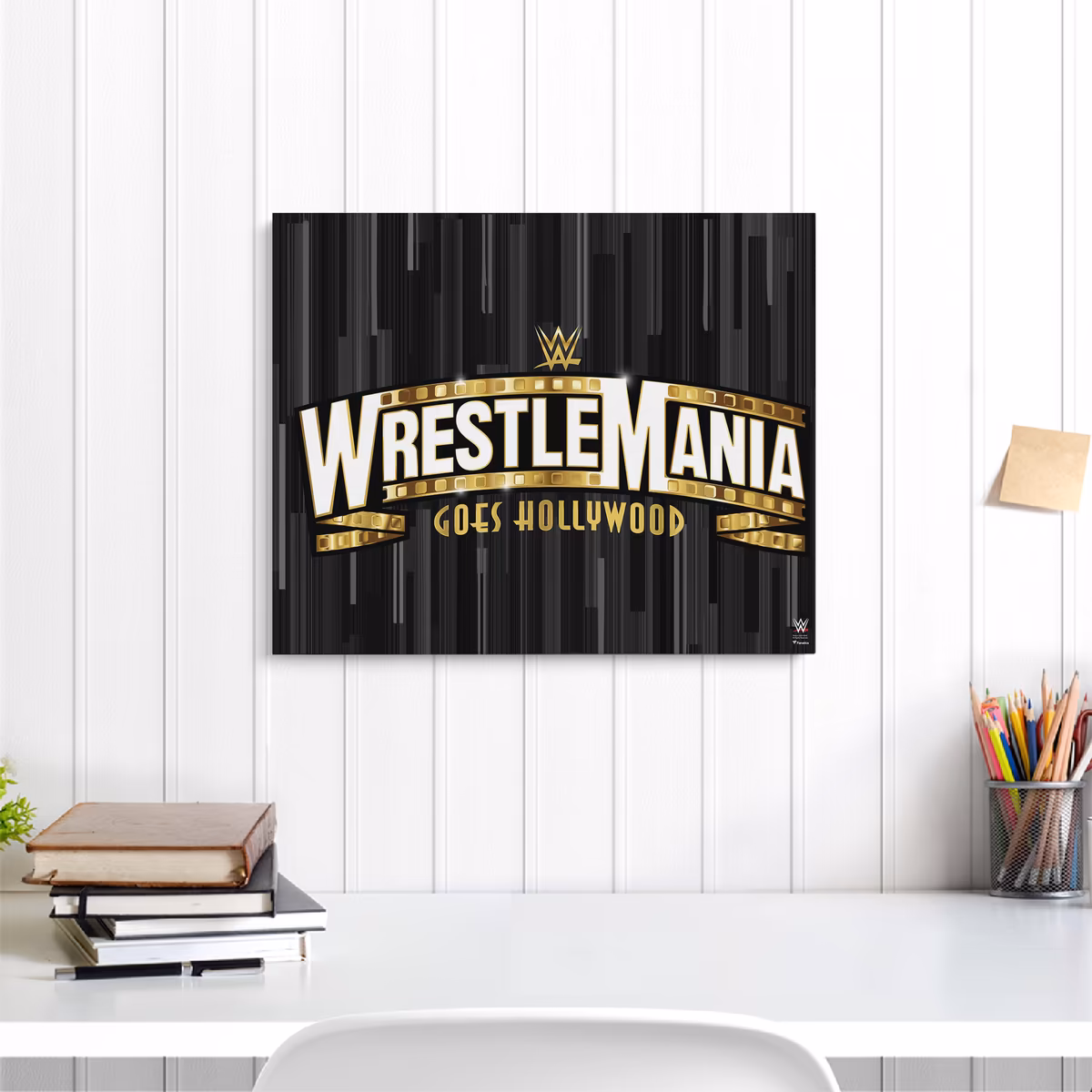 WrestleMania 39 WWE Stretched 16" x 20" Embellished Canvas Giclee Print - Art by Charlie Turano III