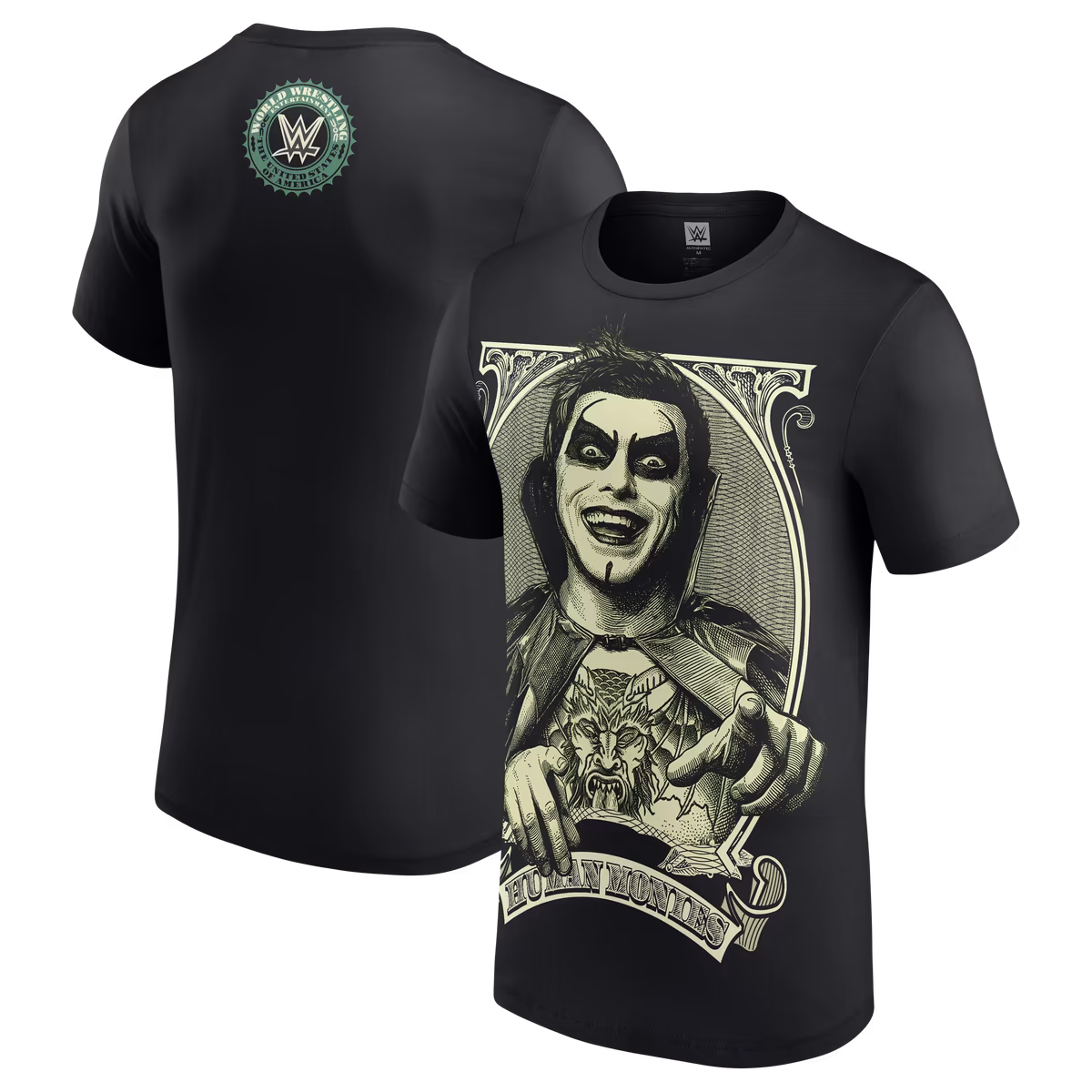 Men's Black Danhausen Human Monies Currency T-Shirt