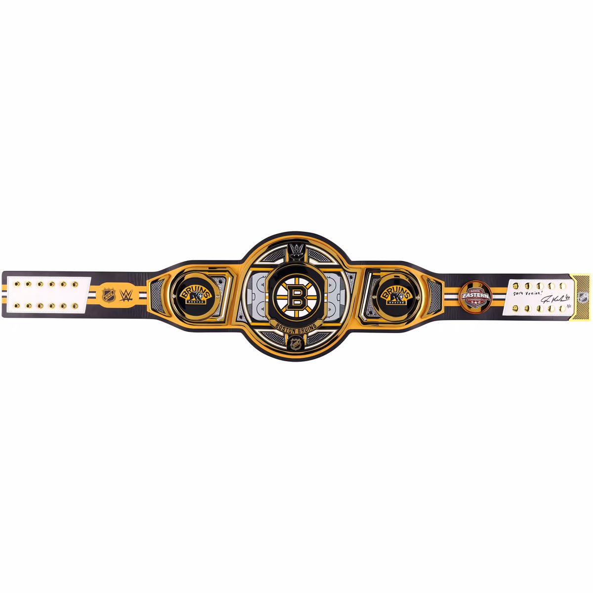 Tuukka Rask Boston Bruins Autographed WWE Legacy Title Belt with "2014 Vezina" Inscription - Limited Edition of 5