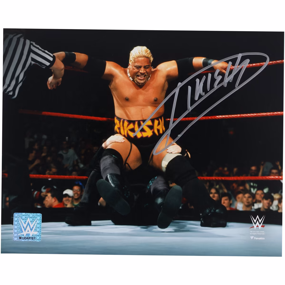 Rikishi WWE Autographed 8" x 10" Corner Stinkface Photograph 2 Rikishi WWE Autographed 8" x 10" Corner Stinkface Photograph