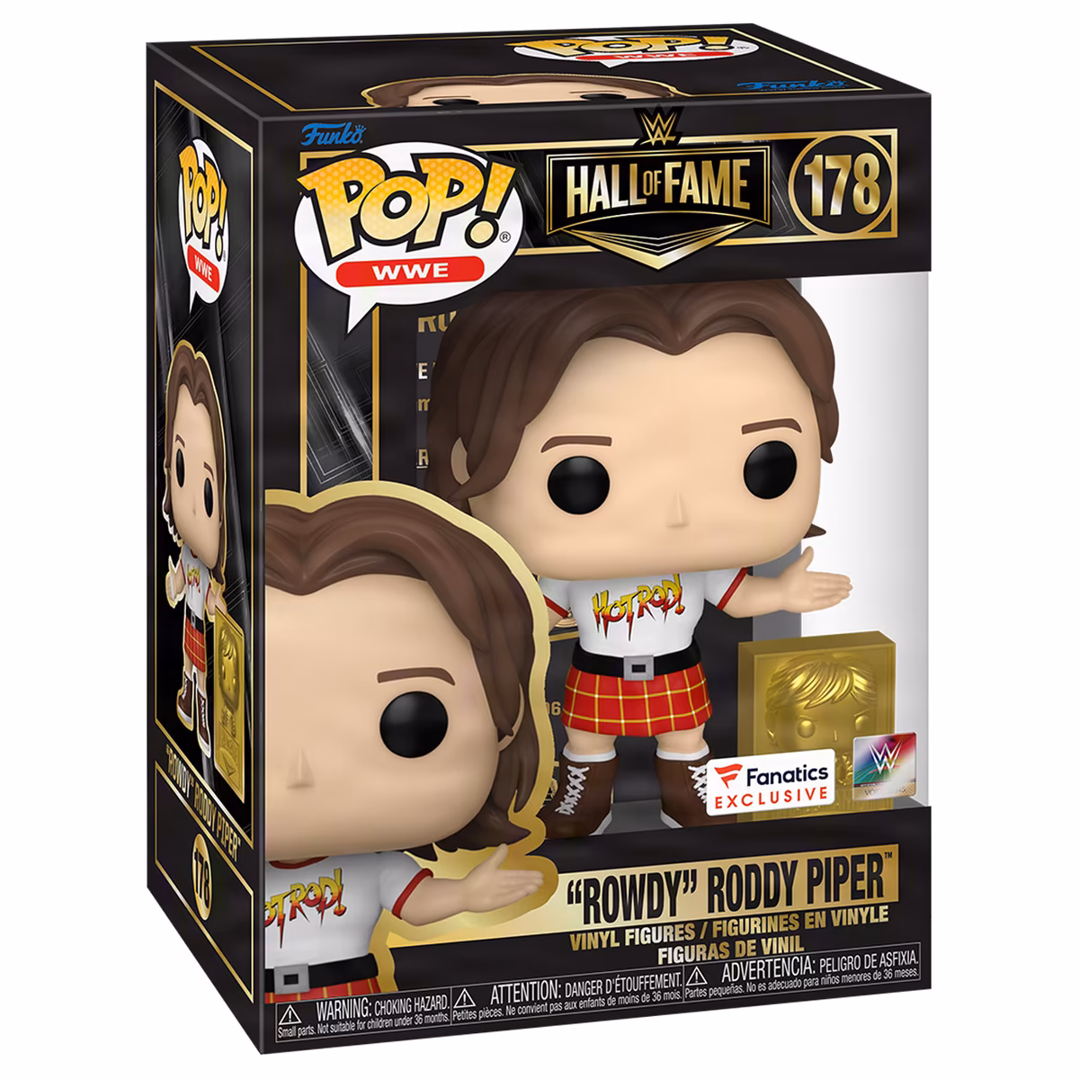 Funko "Rowdy" Roddy Piper Fanatics Exclusive #178 WWE Hall of Fame Pop! Figure 1 Funko "Rowdy" Roddy Piper Fanatics Exclusive #178 WWE Hall of Fame Pop! Figure