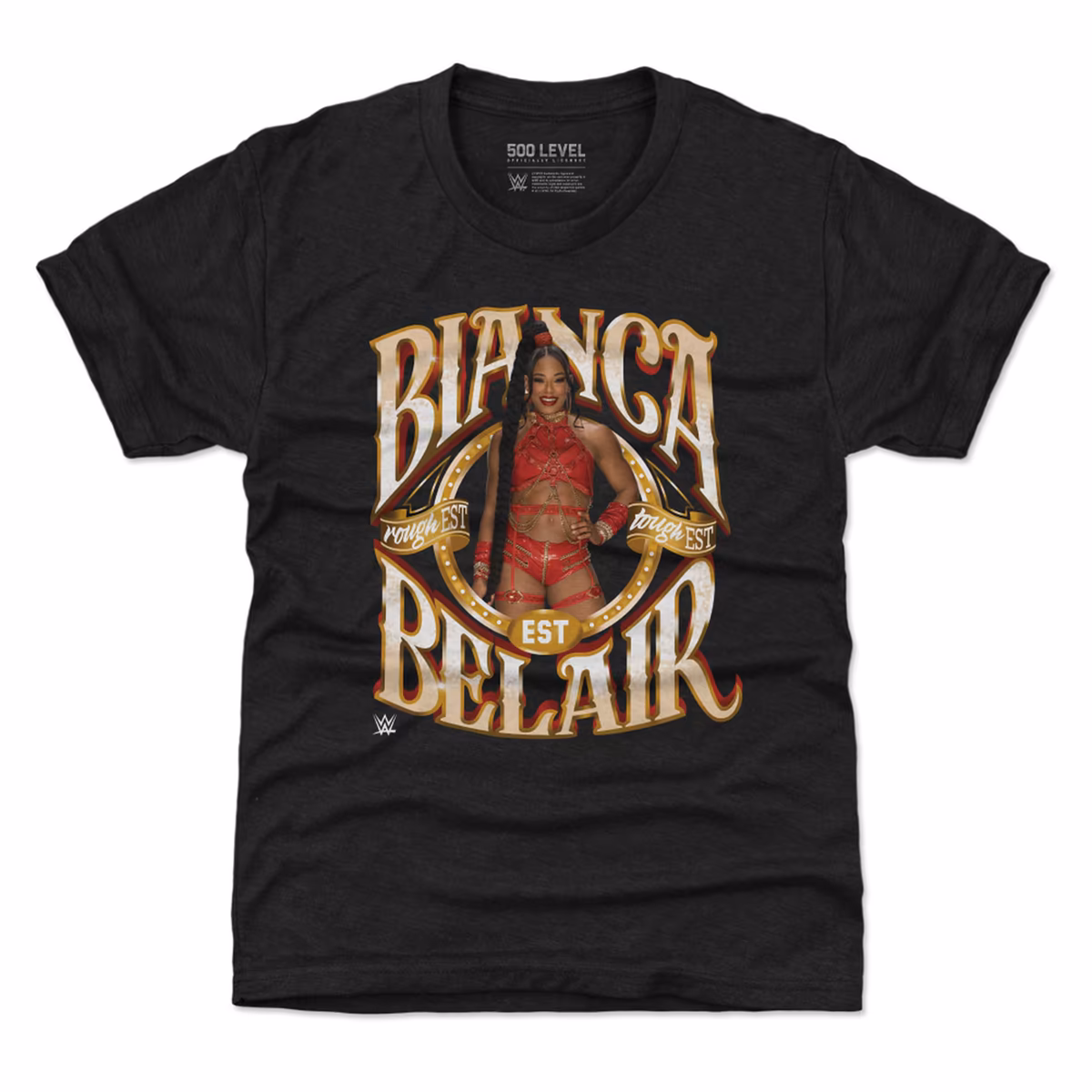 Youth 500 Level Heather Black Bianca Belair Superstar Name T-Shirt 2 Youth 500 Level Heather Black Bianca Belair Superstar Name T-Shirt