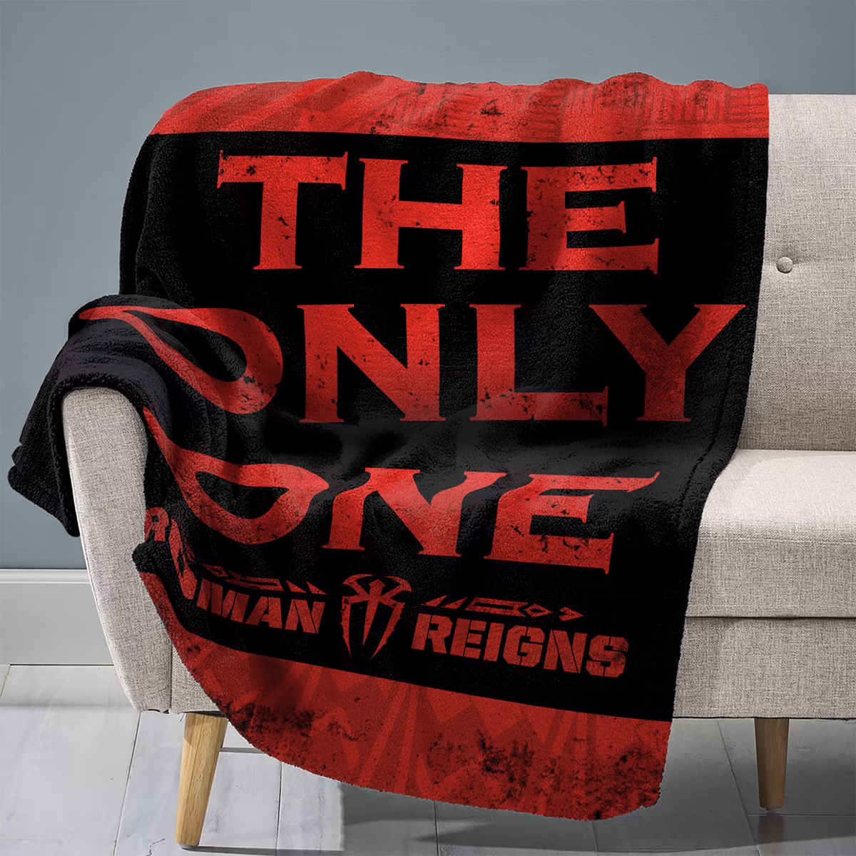 Sleep Squad Red Roman Reigns 60" x 80" Raschel Plush Throw Blanket 3 Sleep Squad Red Roman Reigns 60" x 80" Raschel Plush Throw Blanket