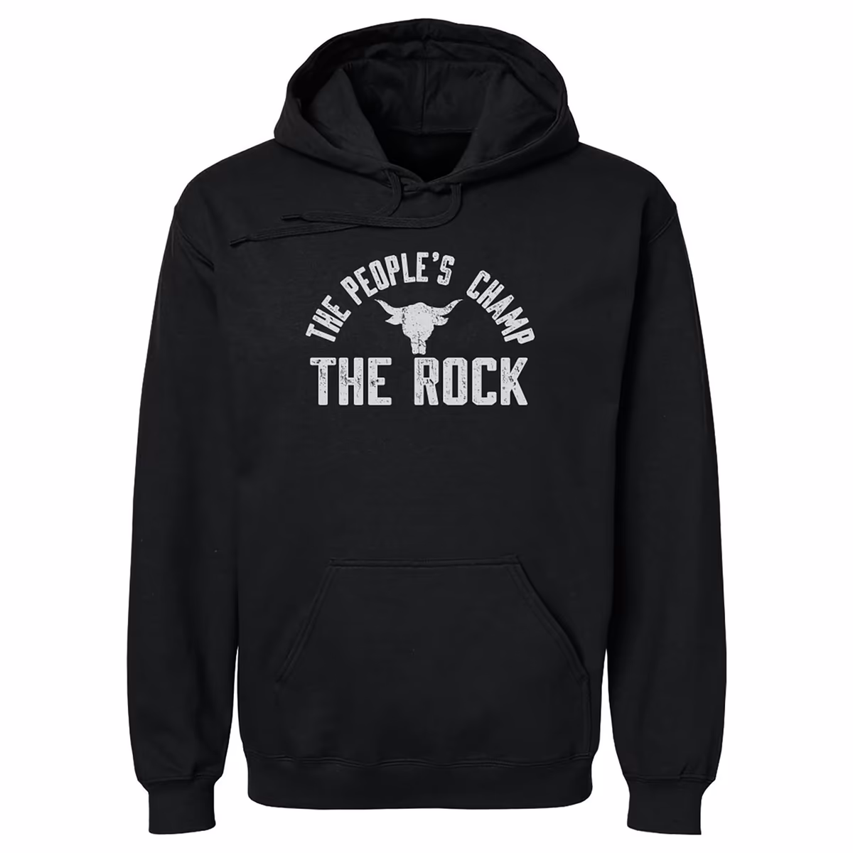 Men's 500 Level  Black The Rock The People's Champ Pullover Hoodie