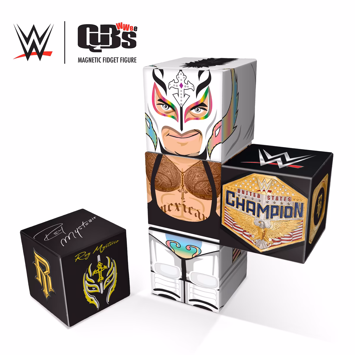 Rey Mysterio Magnetic QuBee Fidget Figure 2 Rey Mysterio Magnetic QuBee Fidget Figure