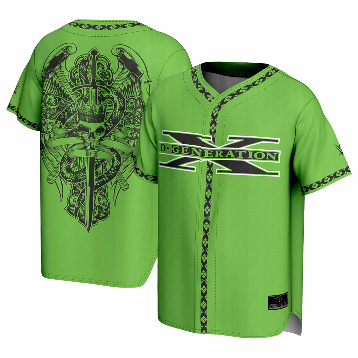 Men's ProSphere Green D-Generation X Baseball Fashion Jersey