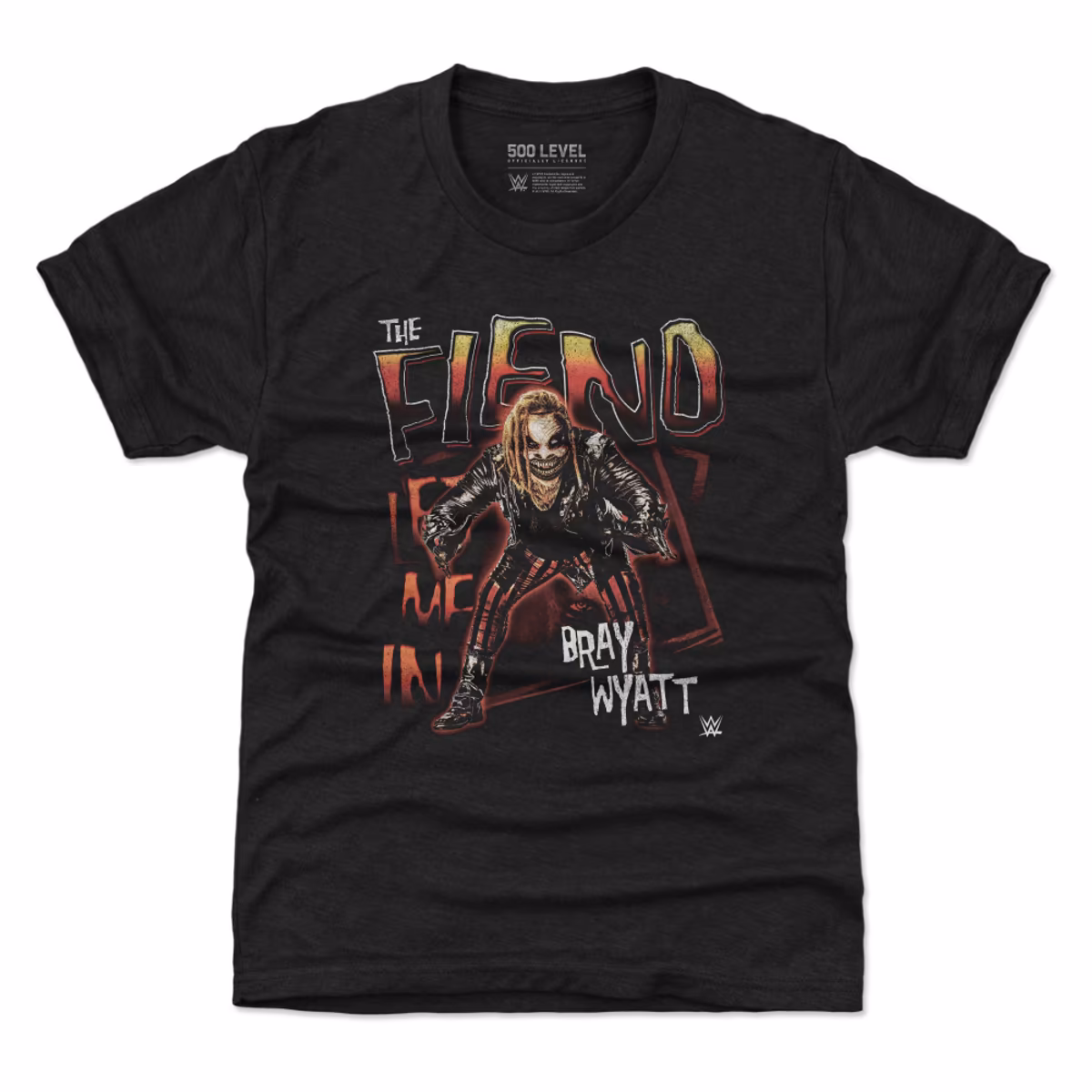 Youth 500 Level Heather Black Bray Wyatt Let Me In T-Shirt