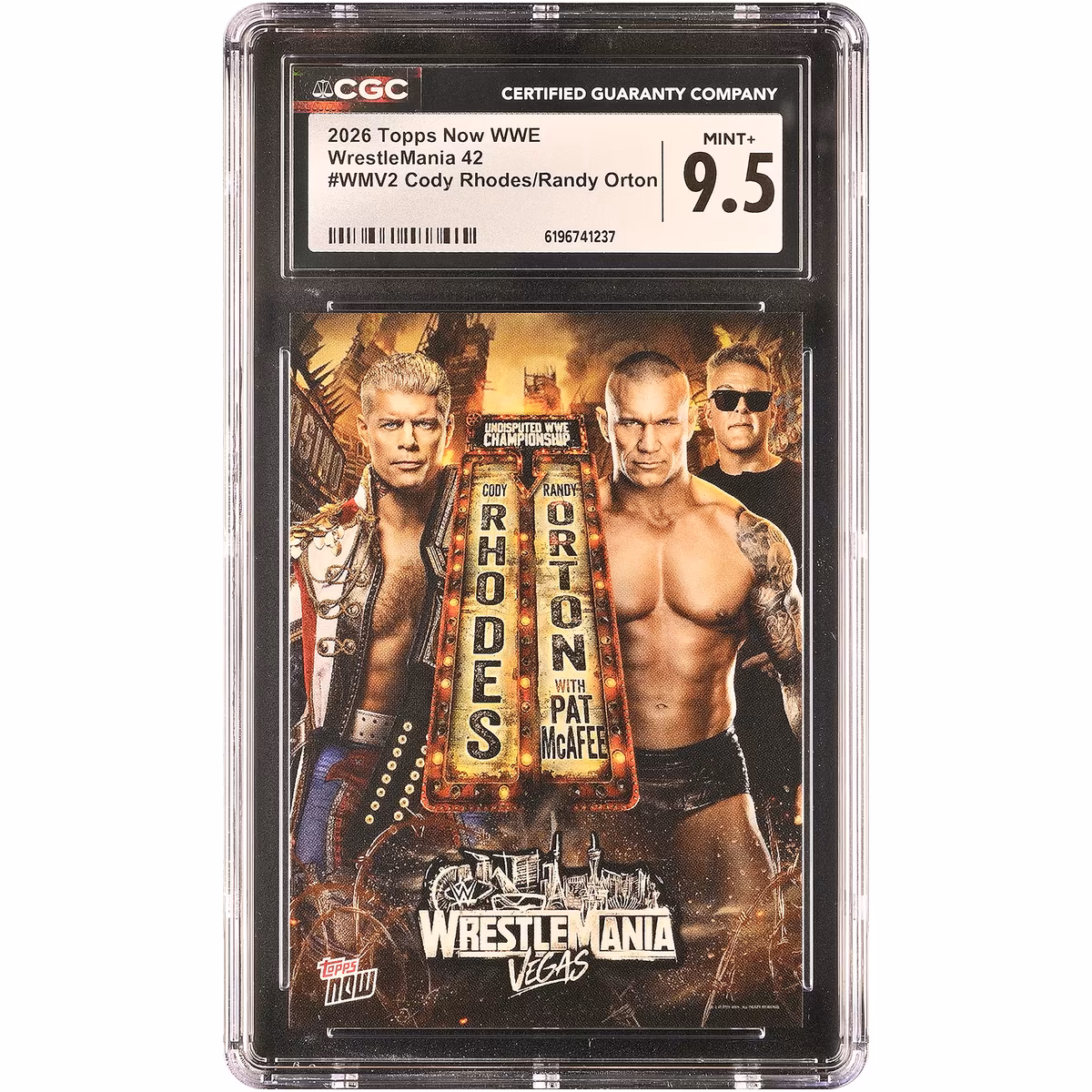 Cody Rhodes & Randy Orton WWE 2026 Topps Now WWE WrestleMania 42 #WMV2 CGC Authenticated MINT+ 9.5 Card 13 Cody Rhodes & Randy Orton WWE 2026 Topps Now WWE WrestleMania 42 #WMV2 CGC Authenticated MINT+ 9.5 Card