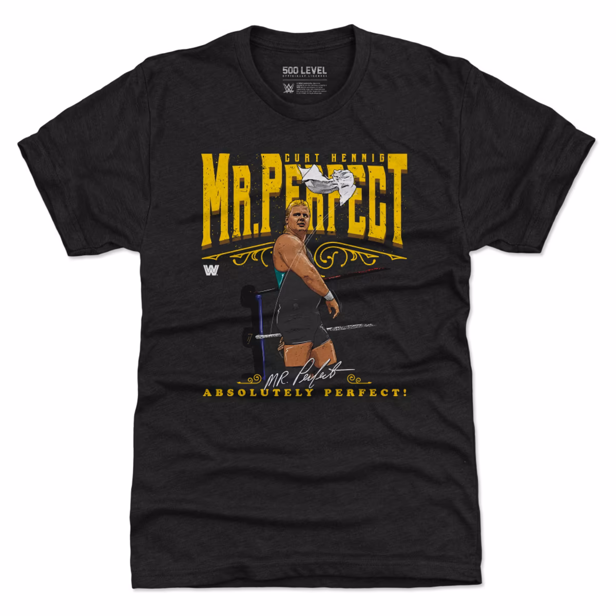 Men's 500 Level Heather Black Mr. Perfect Absolutely Perfect Tri-Blend T-Shirt