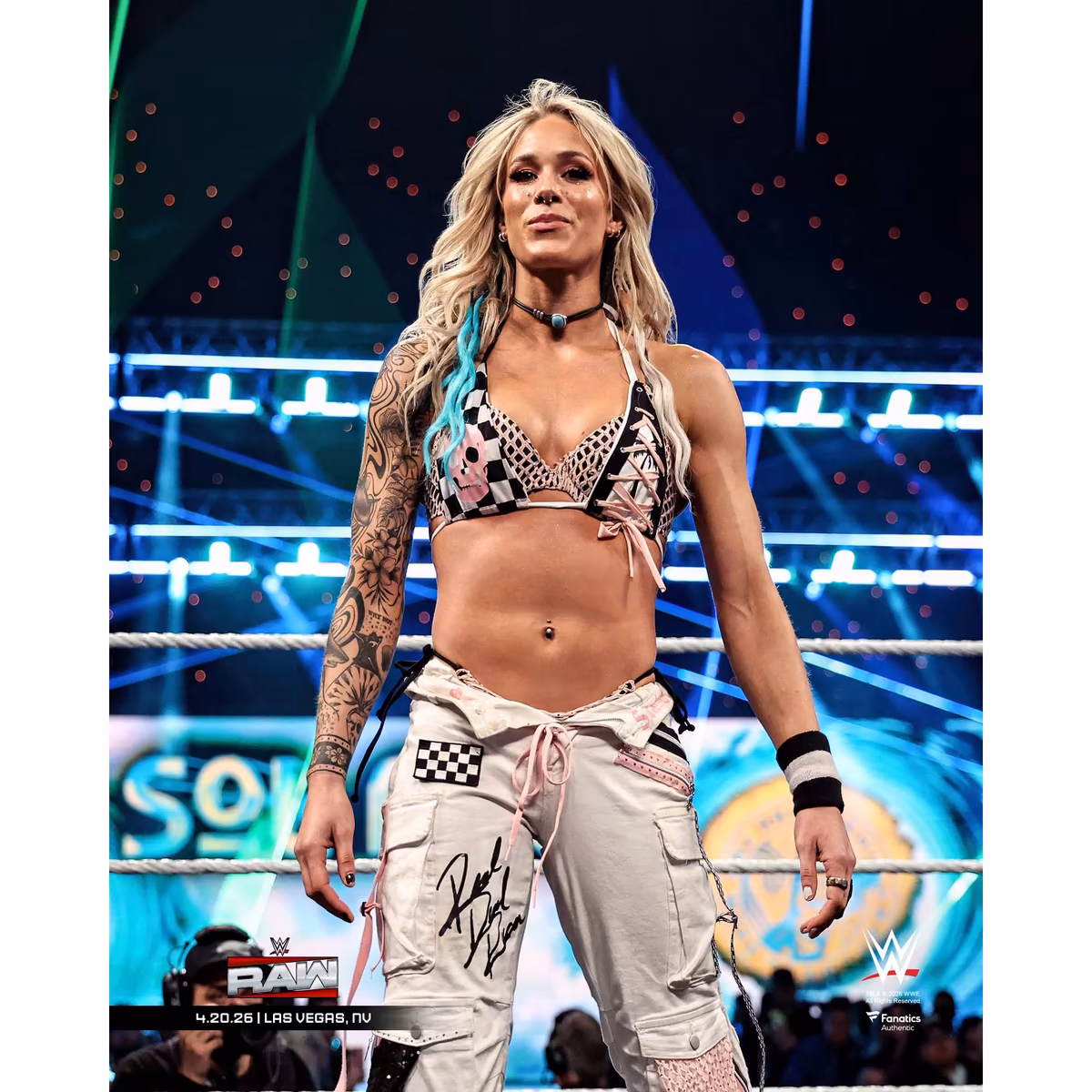 Sol Ruca WWE Unsigned RAW Debut In-Ring Photograph