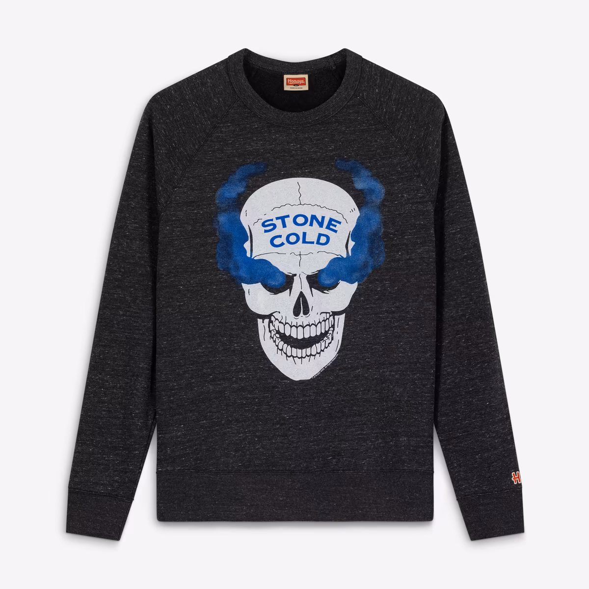 Men's Homage Charcoal "Stone Cold" Steve Austin Skull Tri-Blend Raglan Sweatshirt 9 Men's Homage Charcoal "Stone Cold" Steve Austin Skull Tri-Blend Raglan Sweatshirt