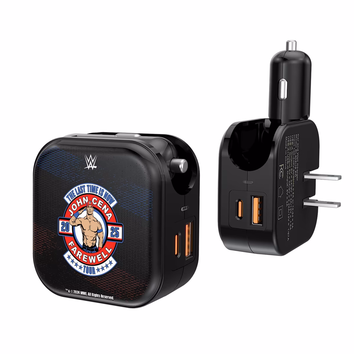 Keyscaper John Cena Farewell Tour 2025 2-in-1 USB A/C Charger 4 Keyscaper John Cena Farewell Tour 2025 2-in-1 USB A/C Charger