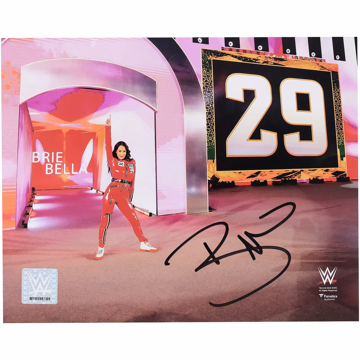 Brie Bella WWE Autographed 8" x 10" 2026 Royal Rumble Return Photograph 1 Brie Bella WWE Autographed 8" x 10" 2026 Royal Rumble Return Photograph