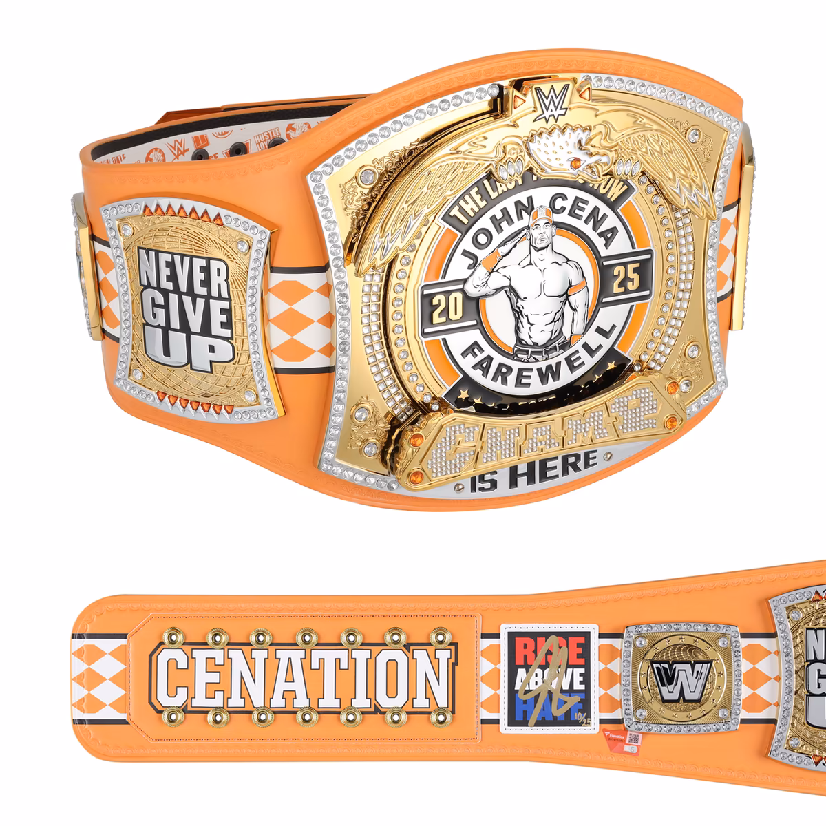 John Cena WWE Autographed Farewell Tour 2025 Knoxville Replica Title Belt - Limited Edition of 25 1 John Cena WWE Autographed Farewell Tour 2025 Knoxville Replica Title Belt - Limited Edition of 25