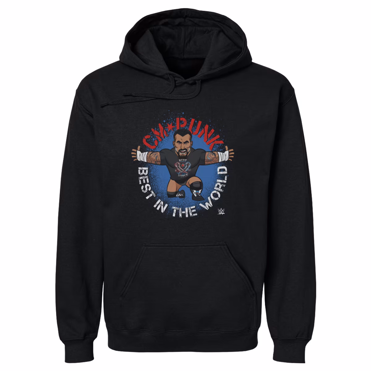 Men's 500 Level Black CM Punk Big Shots Pose Pullover Hoodie