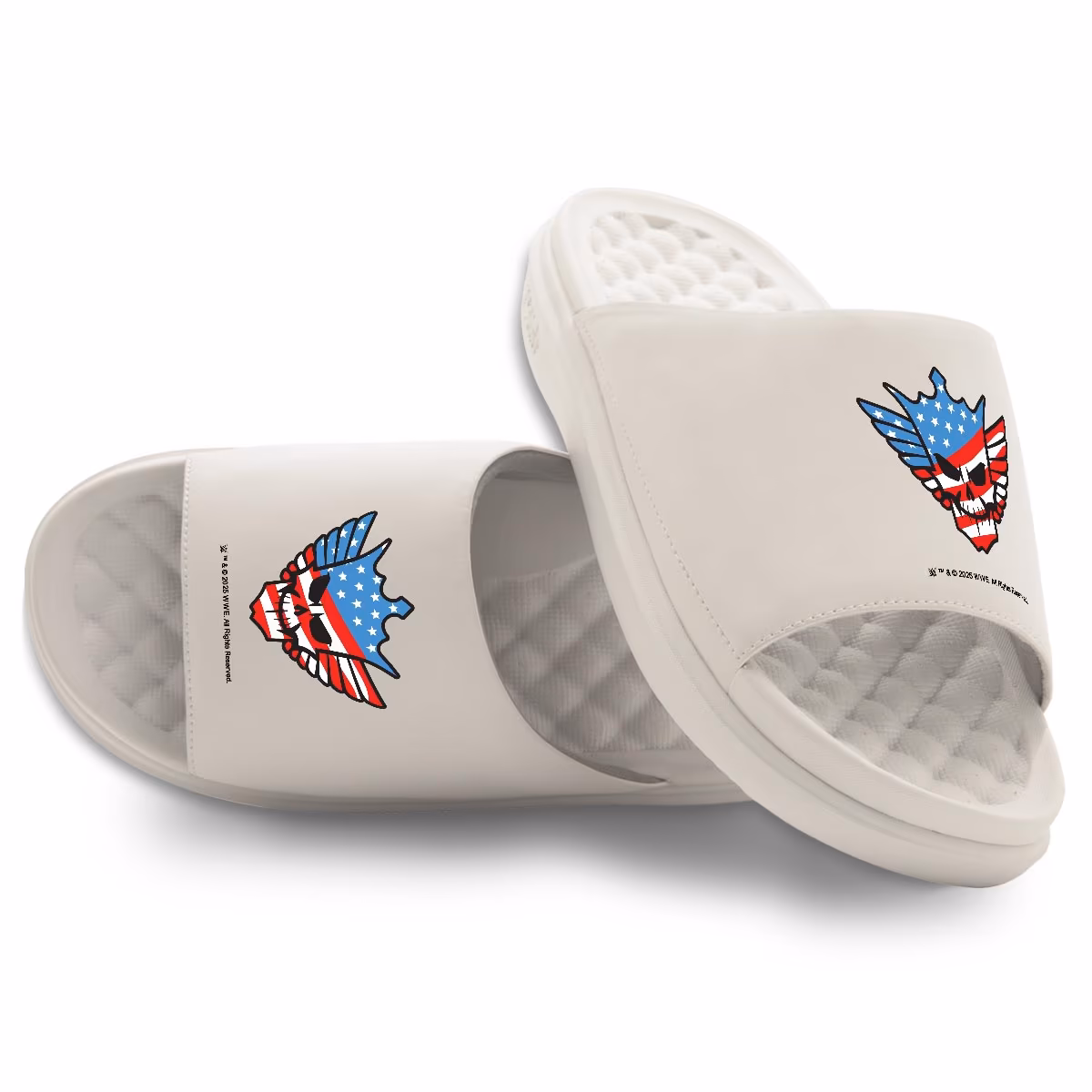 Men's ISlide Cody Rhodes American Skull Motive Slide Sandals 1 Men's ISlide Cody Rhodes American Skull Motive Slide Sandals