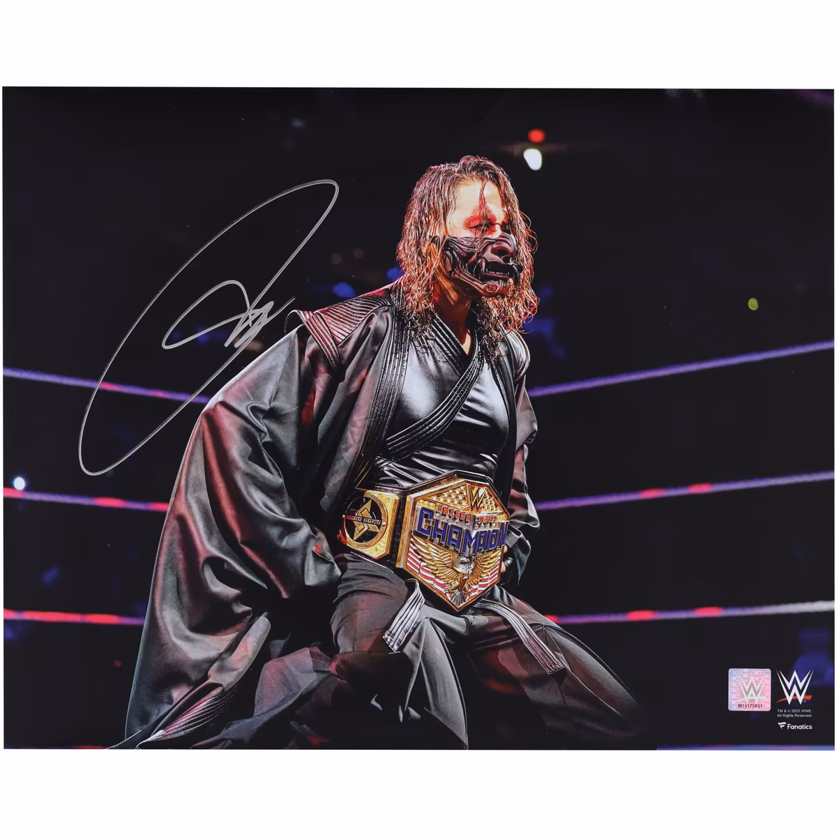 Shinsuke Nakamura WWE Autographed 16" x 20" In-Ring Samurai Entrance Photograph