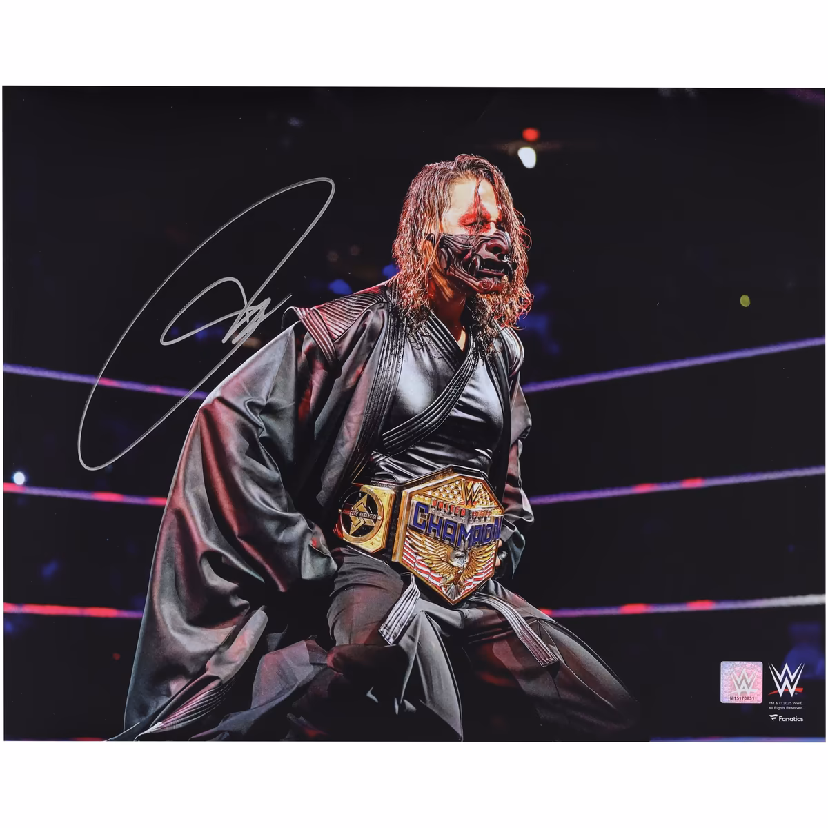Shinsuke Nakamura WWE Autographed 16" x 20" In-Ring Samurai Entrance Photograph
