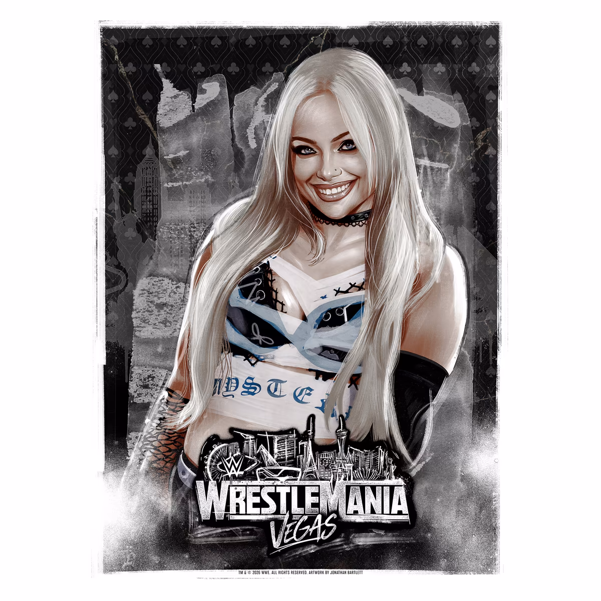 Liv Morgan WWE Unsigned 18" x 24" WrestleMania 42 Jonathan Bartlett Art Print 1 Liv Morgan WWE Unsigned 18" x 24" WrestleMania 42 Jonathan Bartlett Art Print