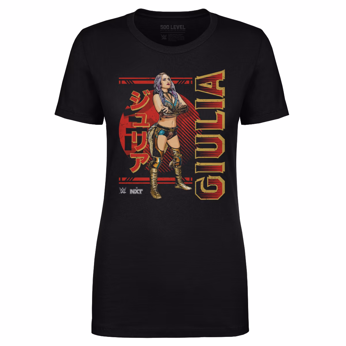 Women's 500 Level Black Giulia Pose T-Shirt 1 Women's 500 Level Black Giulia Pose T-Shirt