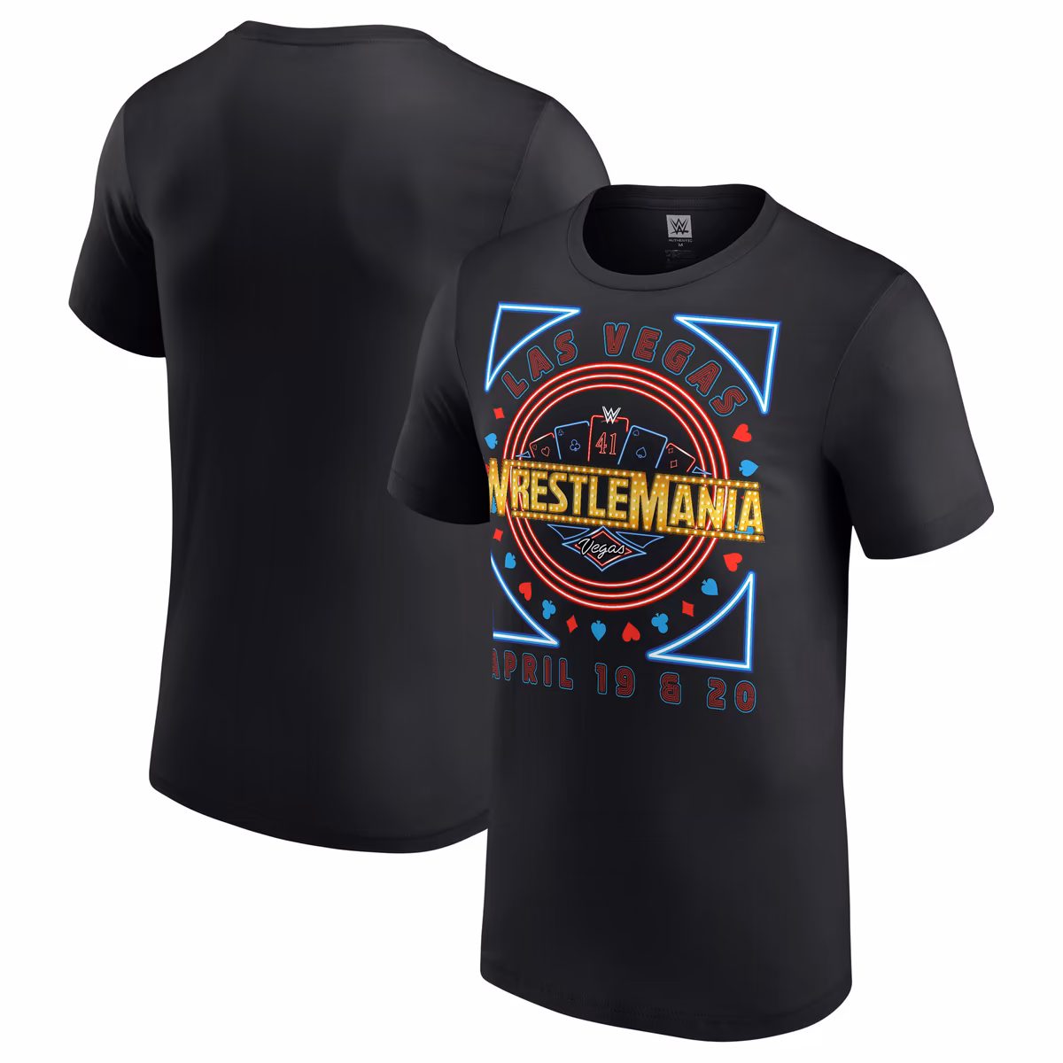 Men's Black WrestleMania 41 Logo Box T-Shirt