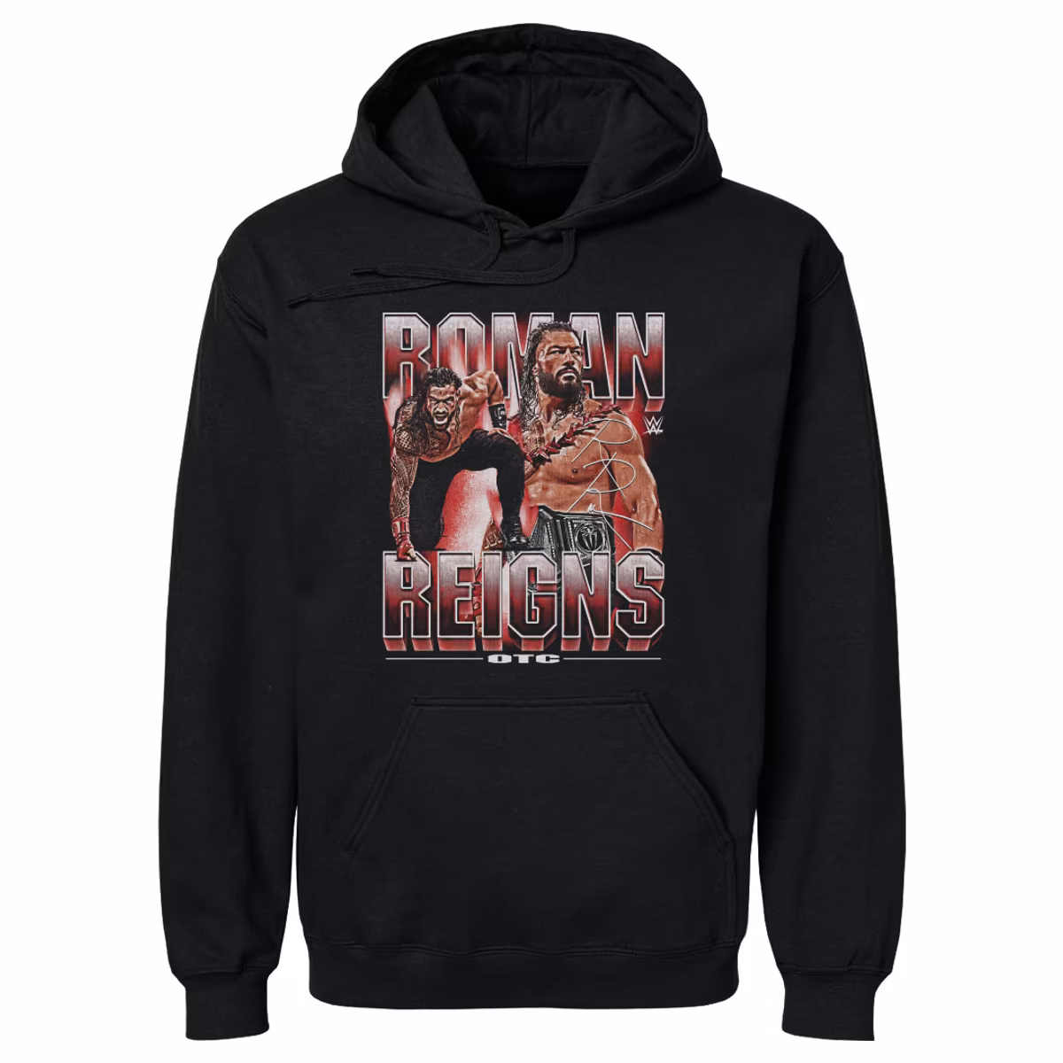Men's 500 Level Black Roman Reigns Vintage Pullover Hoodie