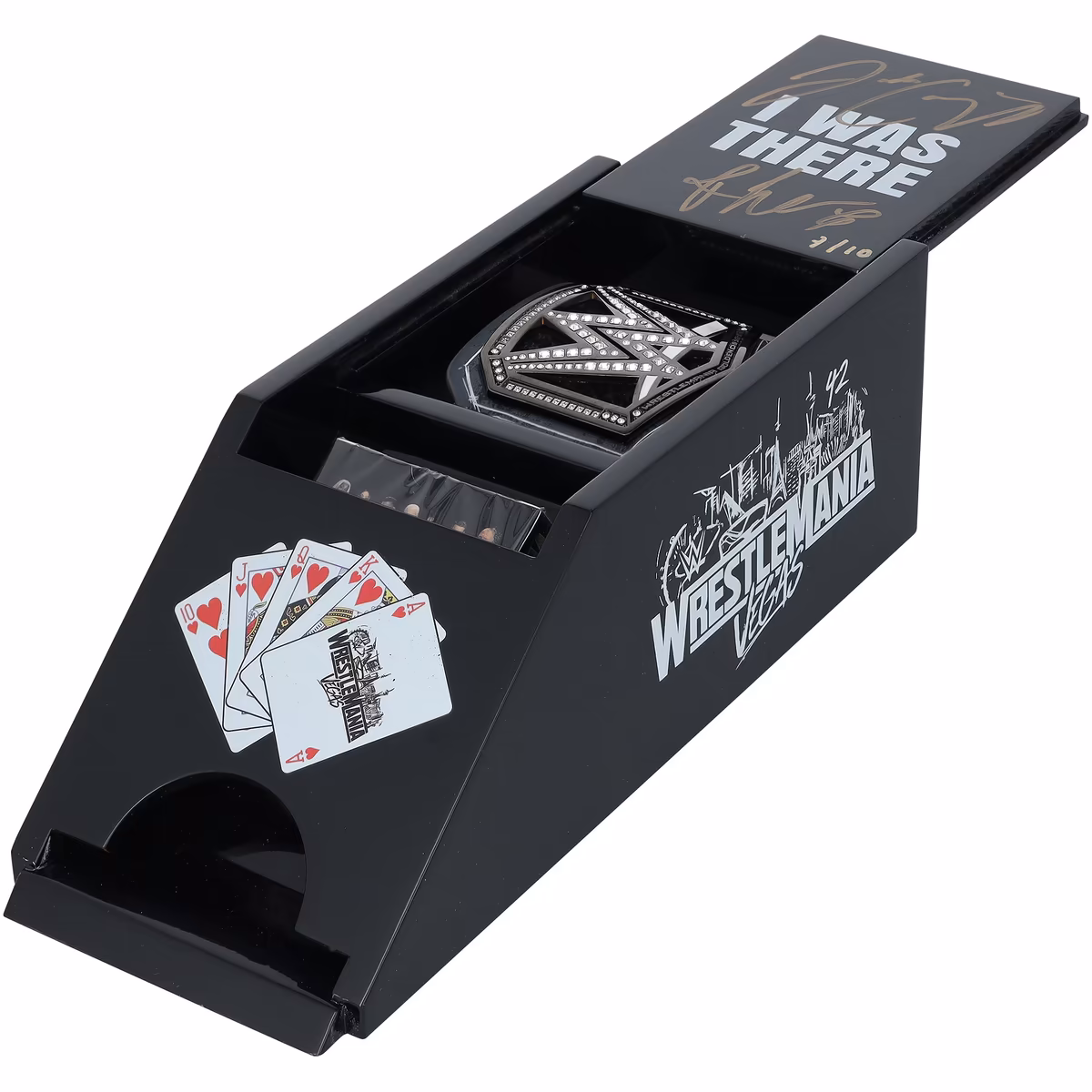 Jade Cargill & Rhea Ripley WWE Autographed WrestleMania 42 Blackjack Shoe Mini Title - Limited Edition of 10 2 Jade Cargill & Rhea Ripley WWE Autographed WrestleMania 42 Blackjack Shoe Mini Title - Limited Edition of 10