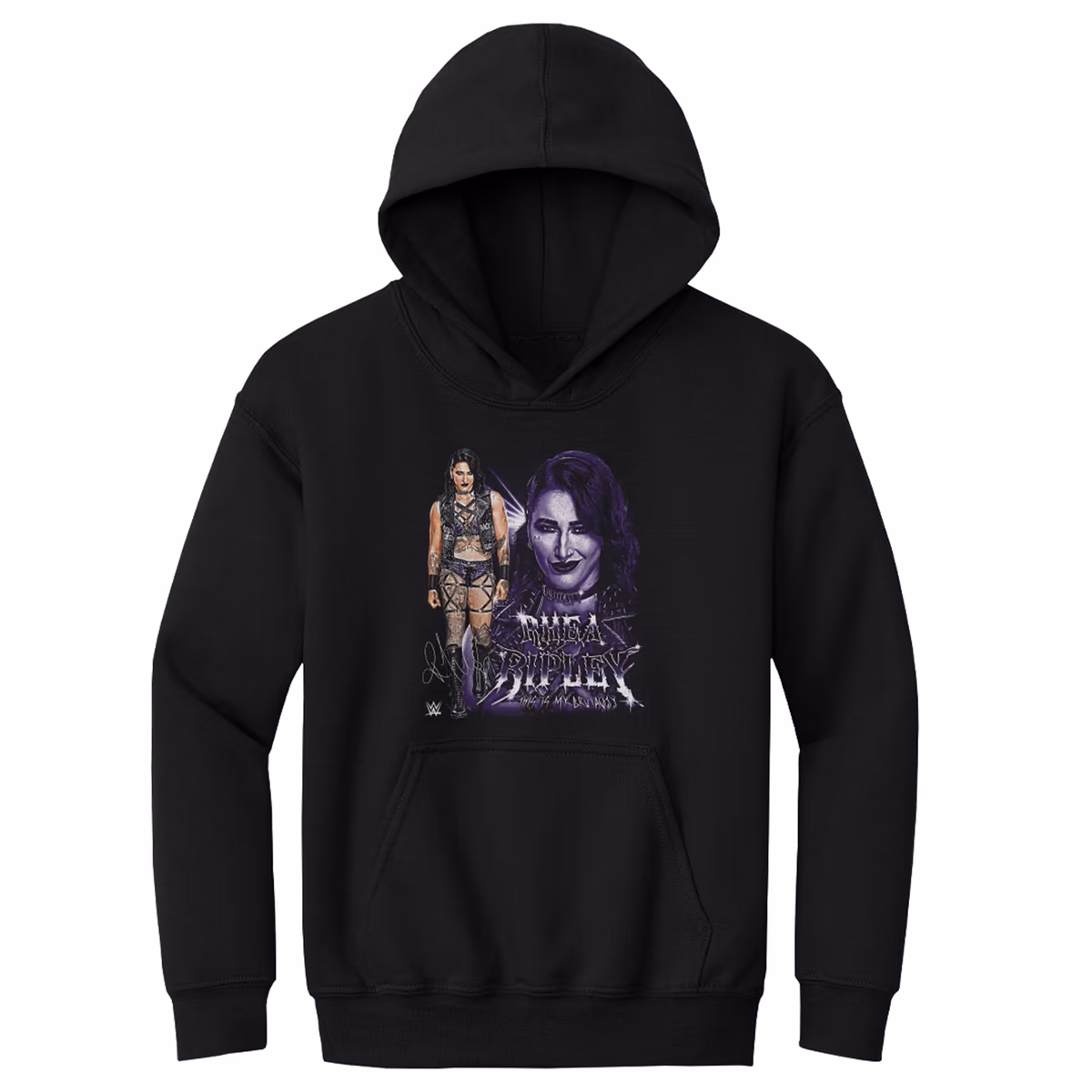 Youth 500 Level Black Rhea Ripley Vintage Hoodie 1 Youth 500 Level Black Rhea Ripley Vintage Hoodie
