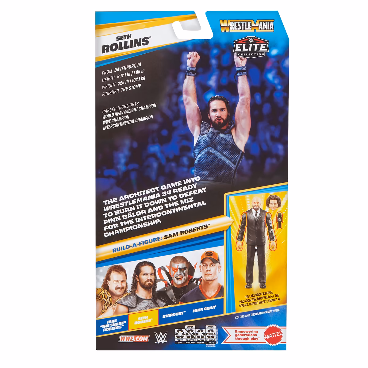 Mattel Seth Rollins WrestleMania Elite Collection Action Figure 3 Mattel Seth Rollins WrestleMania Elite Collection Action Figure