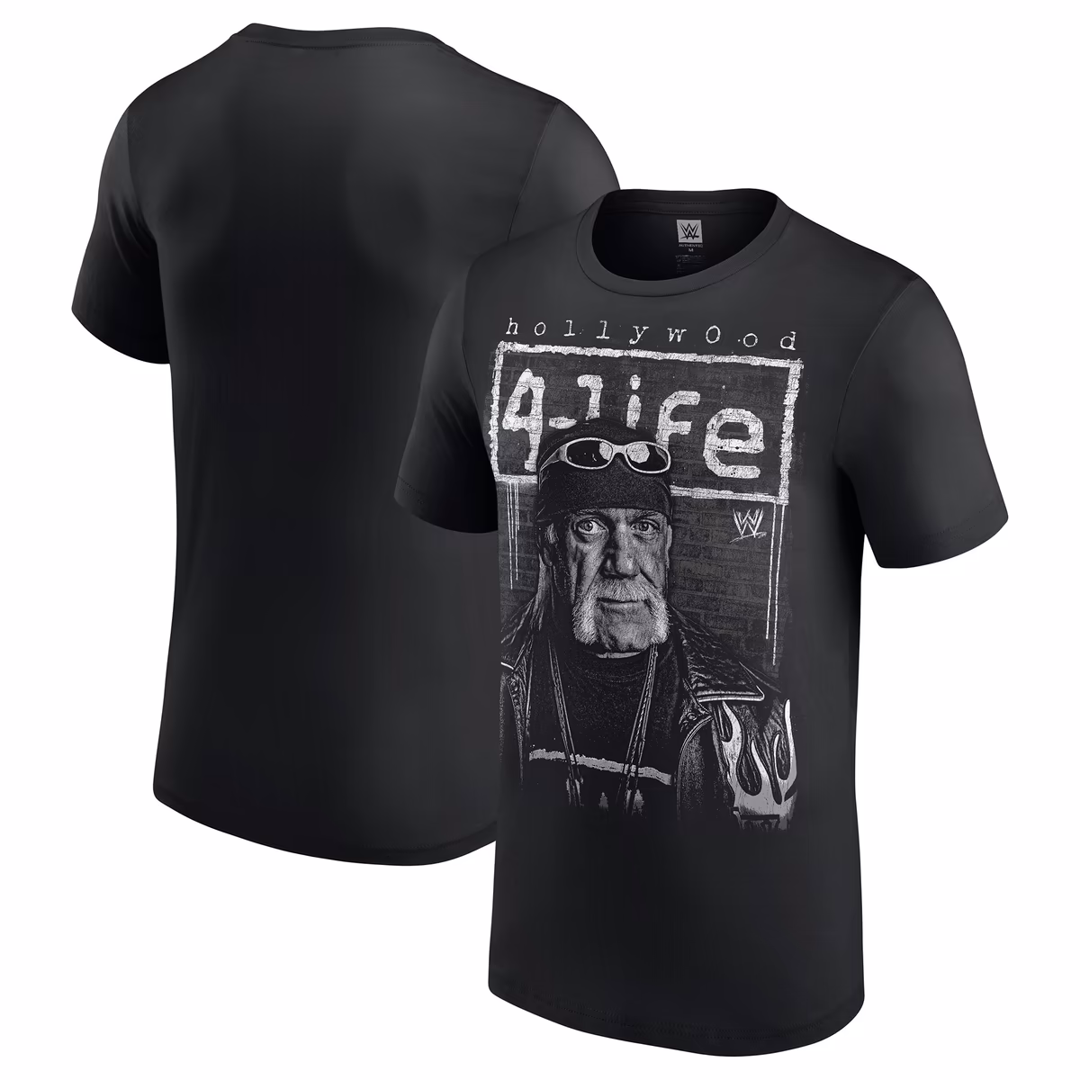 Men's Black Hulk Hogan Hollywood 4-Life T-Shirt