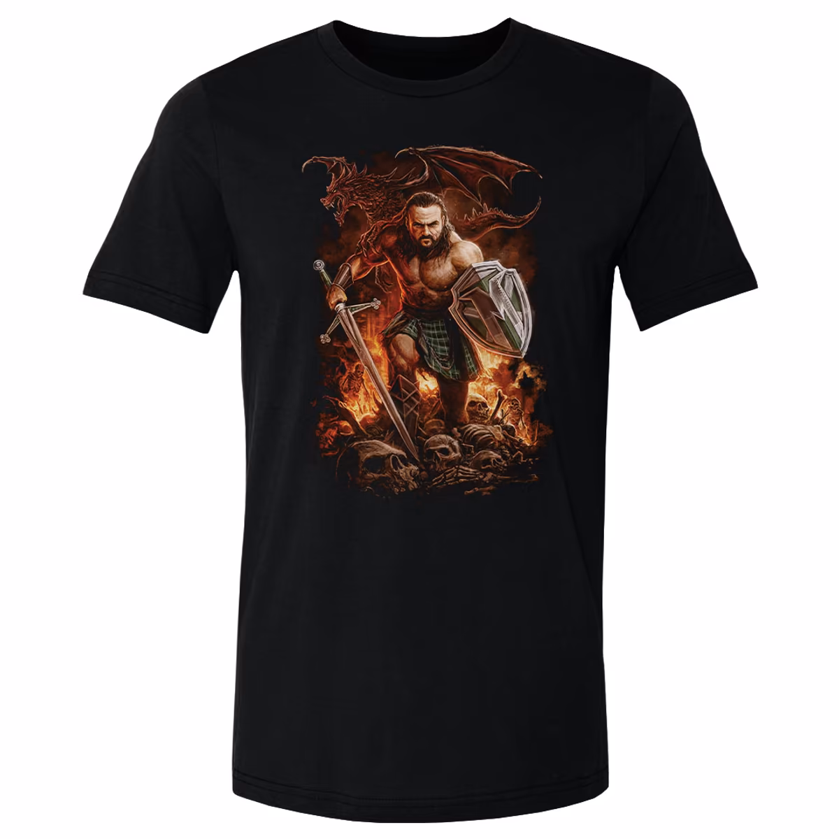 Men's 500 Level Black Drew McIntyre Superstar T-Shirt 3 Men's 500 Level Black Drew McIntyre Superstar T-Shirt