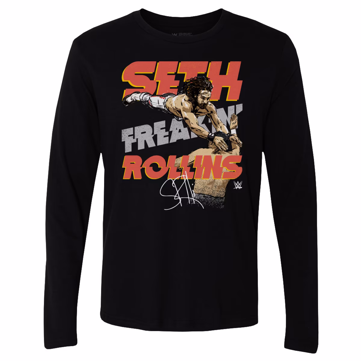 Men's 500 Level Black Seth "Freakin" Rollins Freakin' Long Sleeve T-Shirt 8 Men's 500 Level Black Seth "Freakin" Rollins Freakin' Long Sleeve T-Shirt