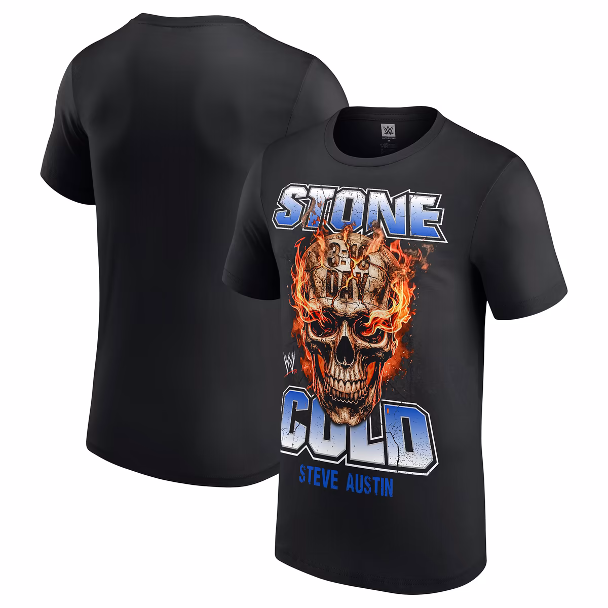 Men's Black "Stone Cold" Steve Austin 3:16 Day Flaming Skull T-Shirt 2 Men's Black "Stone Cold" Steve Austin 3:16 Day Flaming Skull T-Shirt