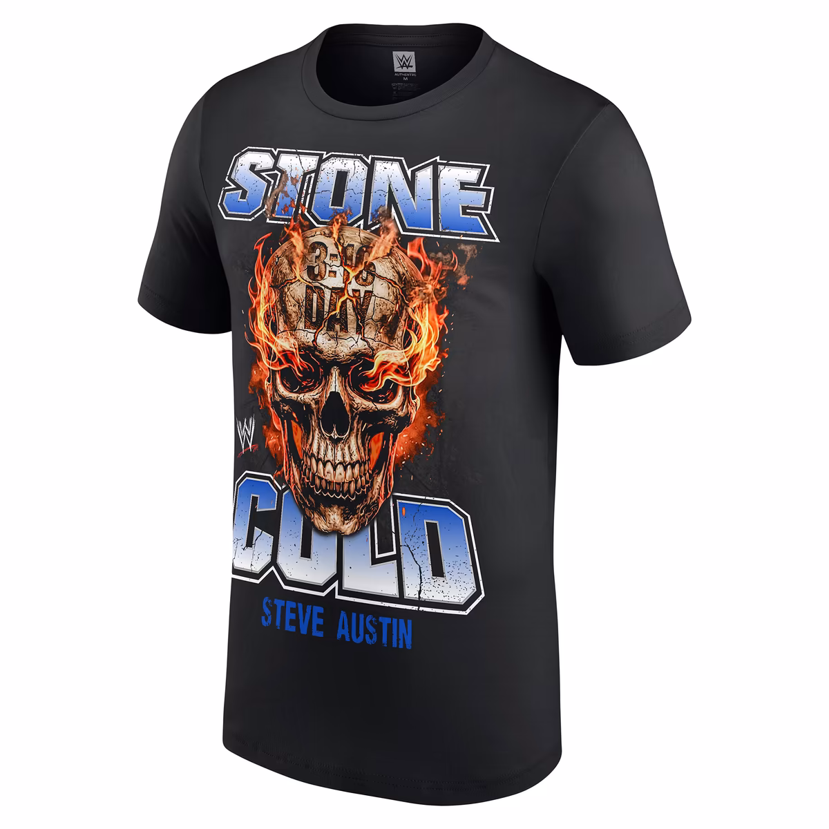 Men's Black "Stone Cold" Steve Austin 3:16 Day Flaming Skull T-Shirt 3 Men's Black "Stone Cold" Steve Austin 3:16 Day Flaming Skull T-Shirt