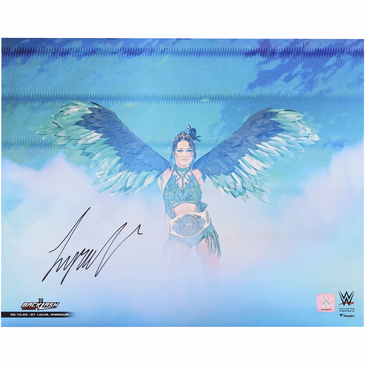 Lyra Valkyria WWE Autographed 16" x 20" Wings Entrance Photograph 2 Lyra Valkyria WWE Autographed 16" x 20" Wings Entrance Photograph