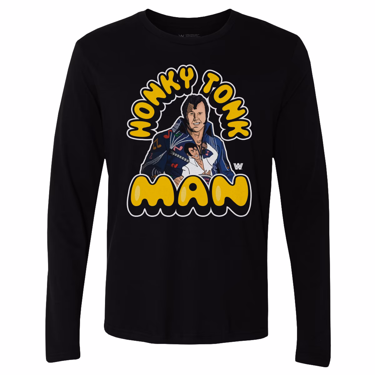 Men's 500 Level  Black The Honky Tonk Man Long Sleeve T-Shirt