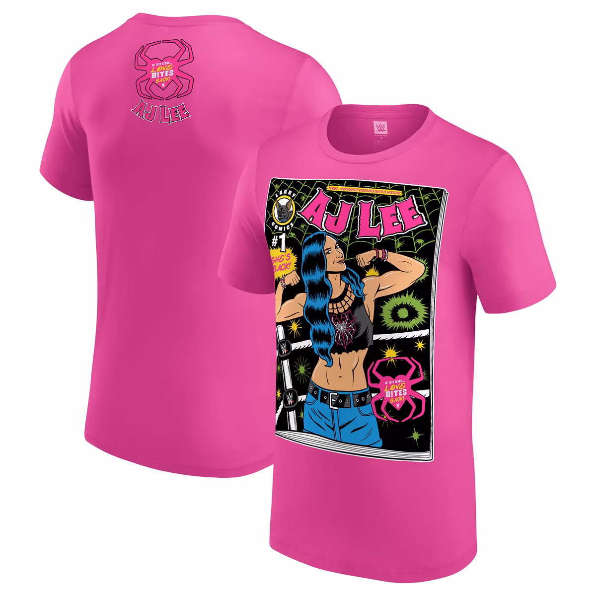 Men's Pink AJ Lee Comic T-Shirt 8 Men's Pink AJ Lee Comic T-Shirt