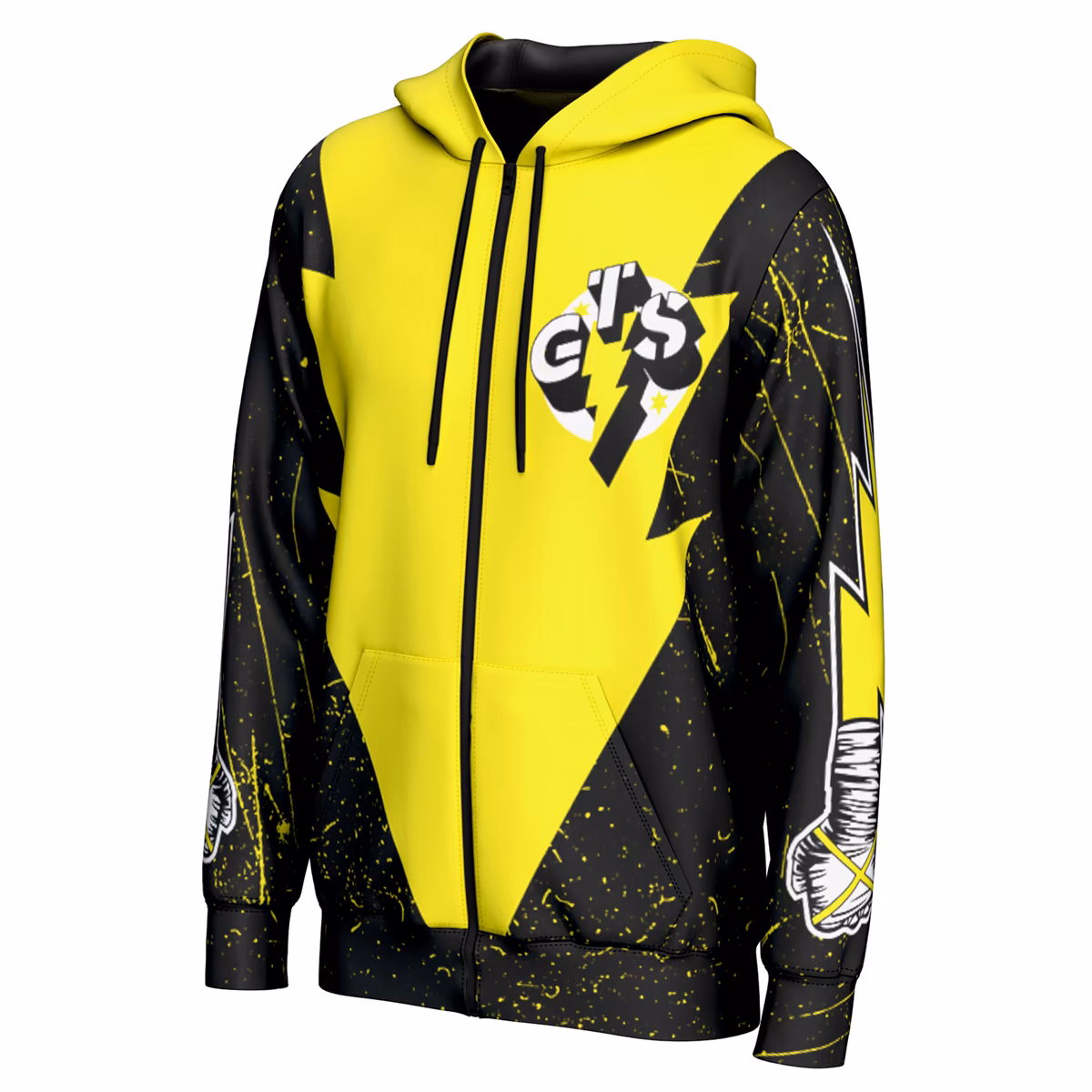 Men's ProSphere Black CM Punk Go To Sleep Full-Zip Hoodie 3 Men's ProSphere Black CM Punk Go To Sleep Full-Zip Hoodie