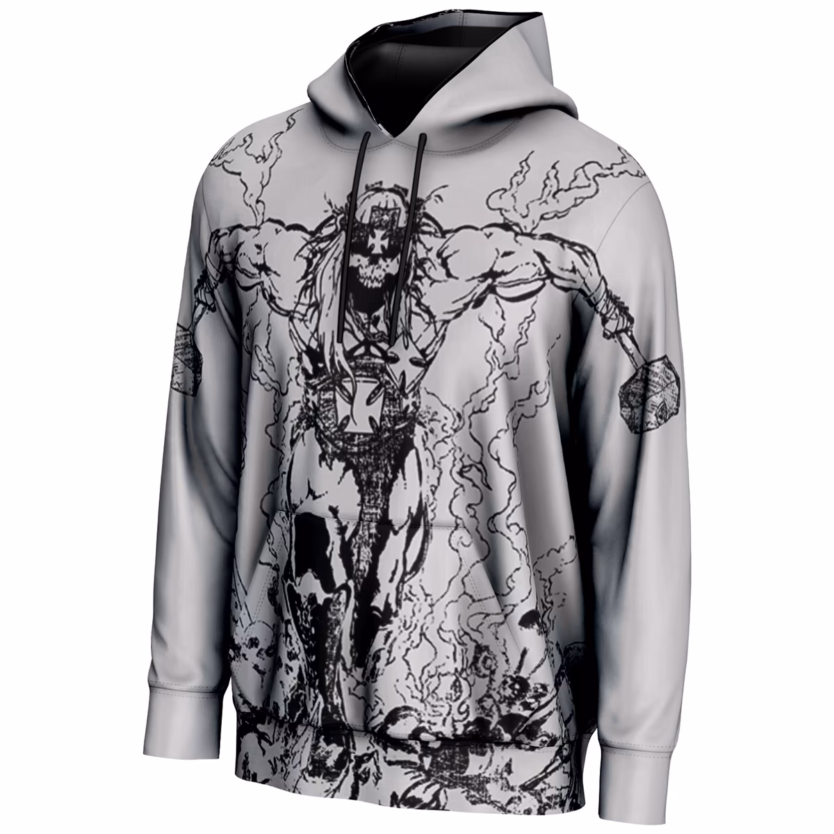 Youth ProSphere Gray Triple H Skull King Pullover Hoodie 3 Youth ProSphere Gray Triple H Skull King Pullover Hoodie